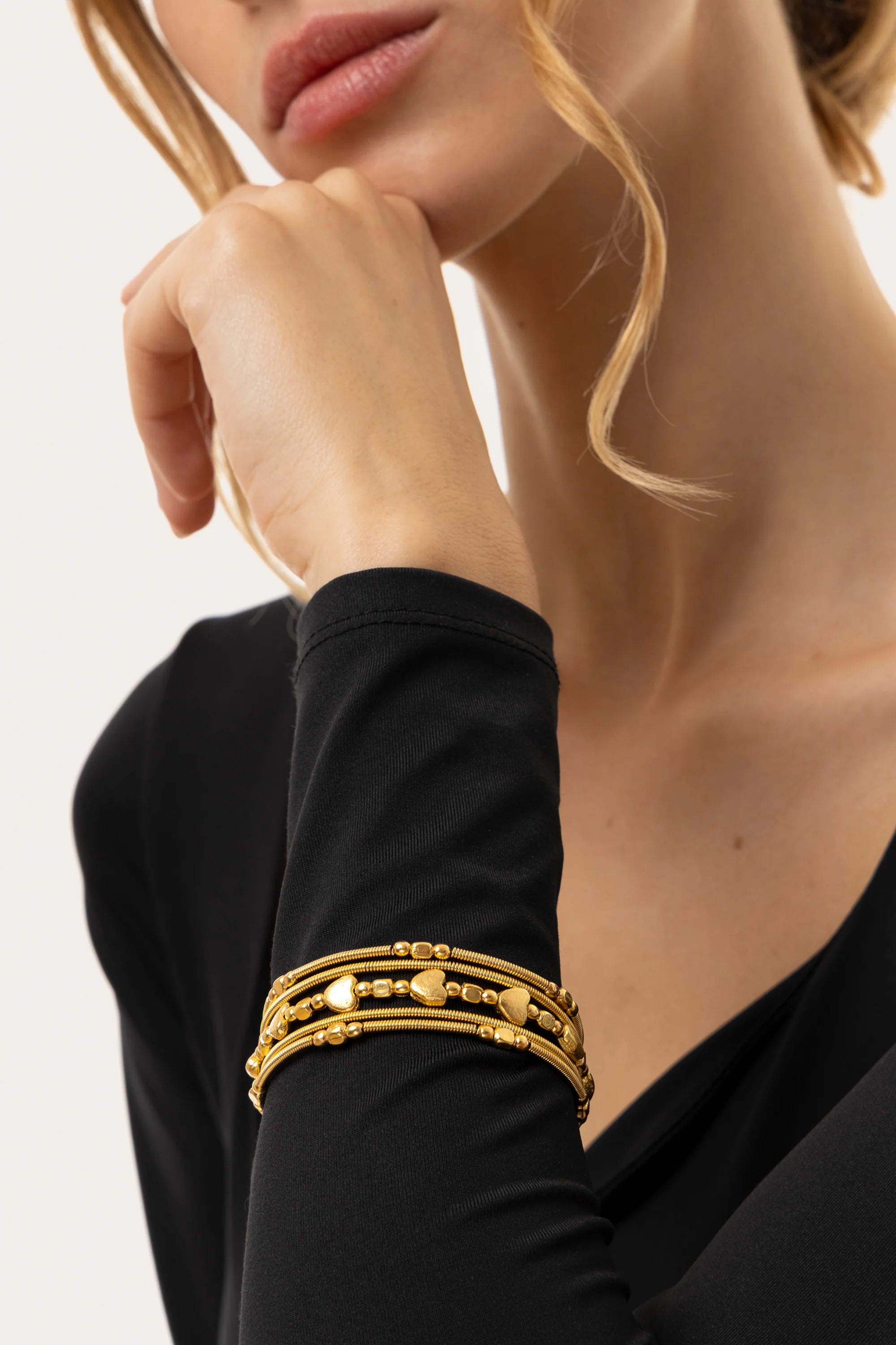 Bracciale molla cuori VESTOPAZZO