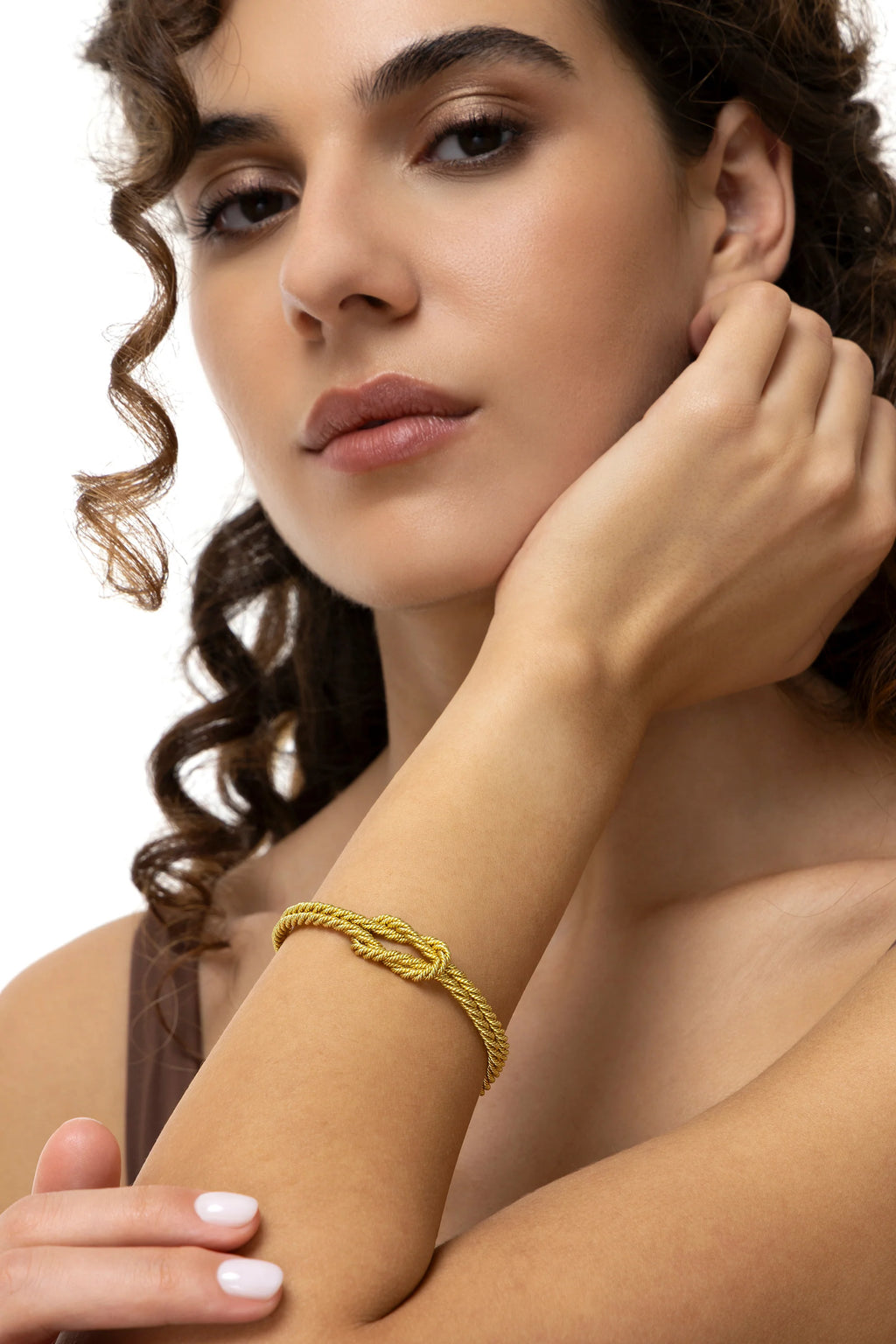 Bangle aperto corda nodo VESTOPAZZO