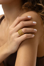 Anello fascia spirale intreccio luminoso VESTOPAZZO