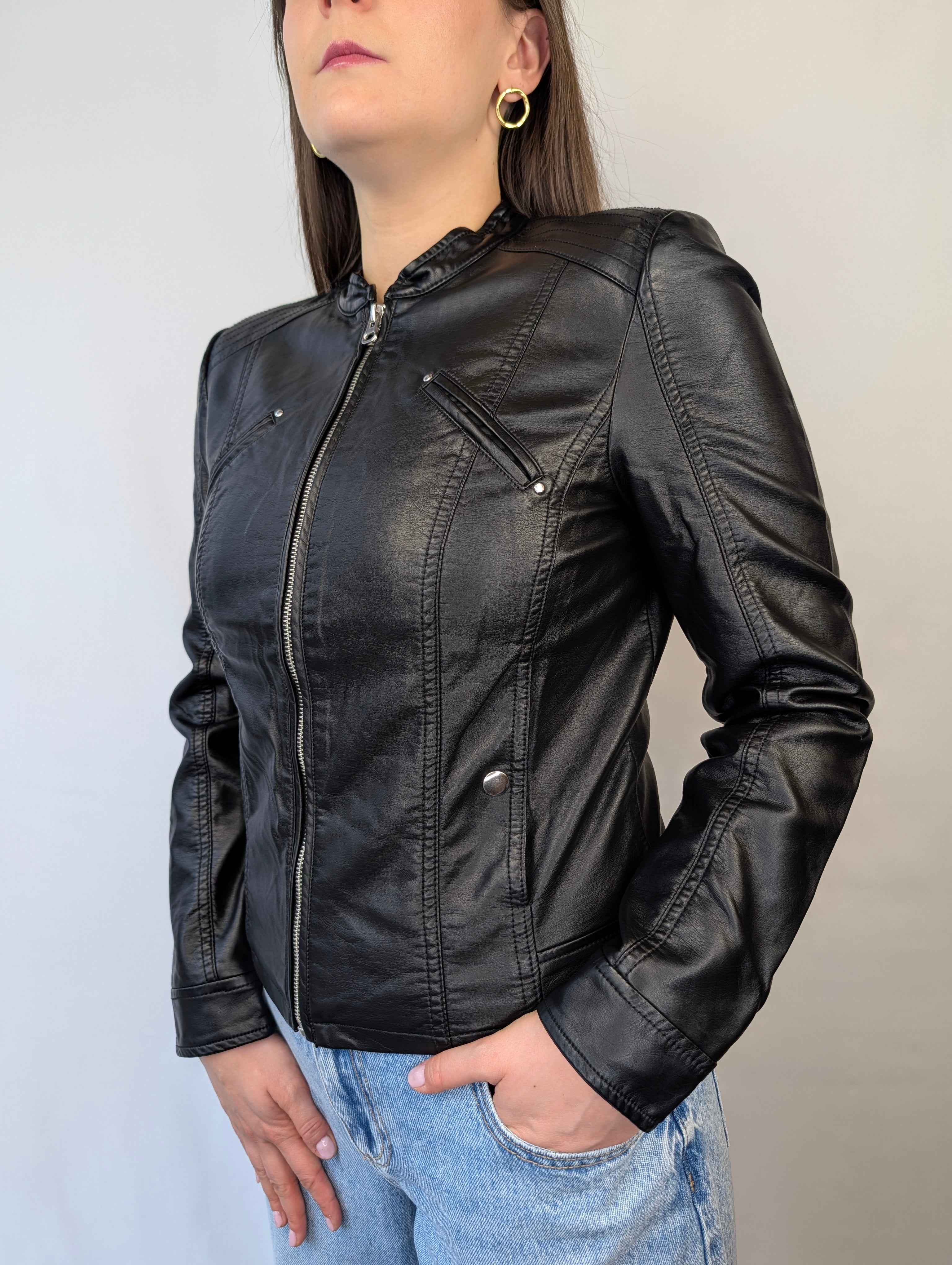 Giubbino biker ecopelle VEROMODA