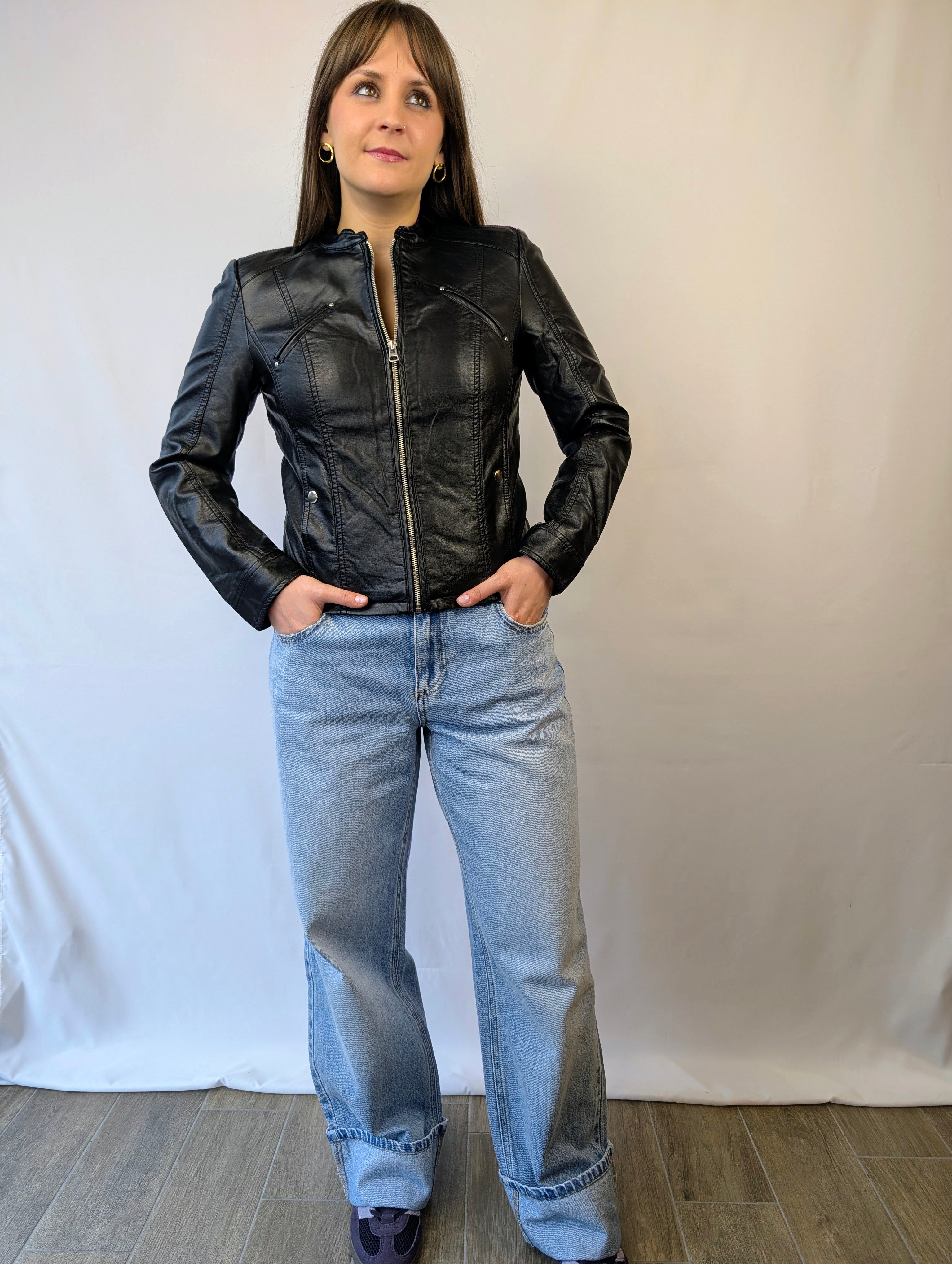 Giubbino biker ecopelle VEROMODA