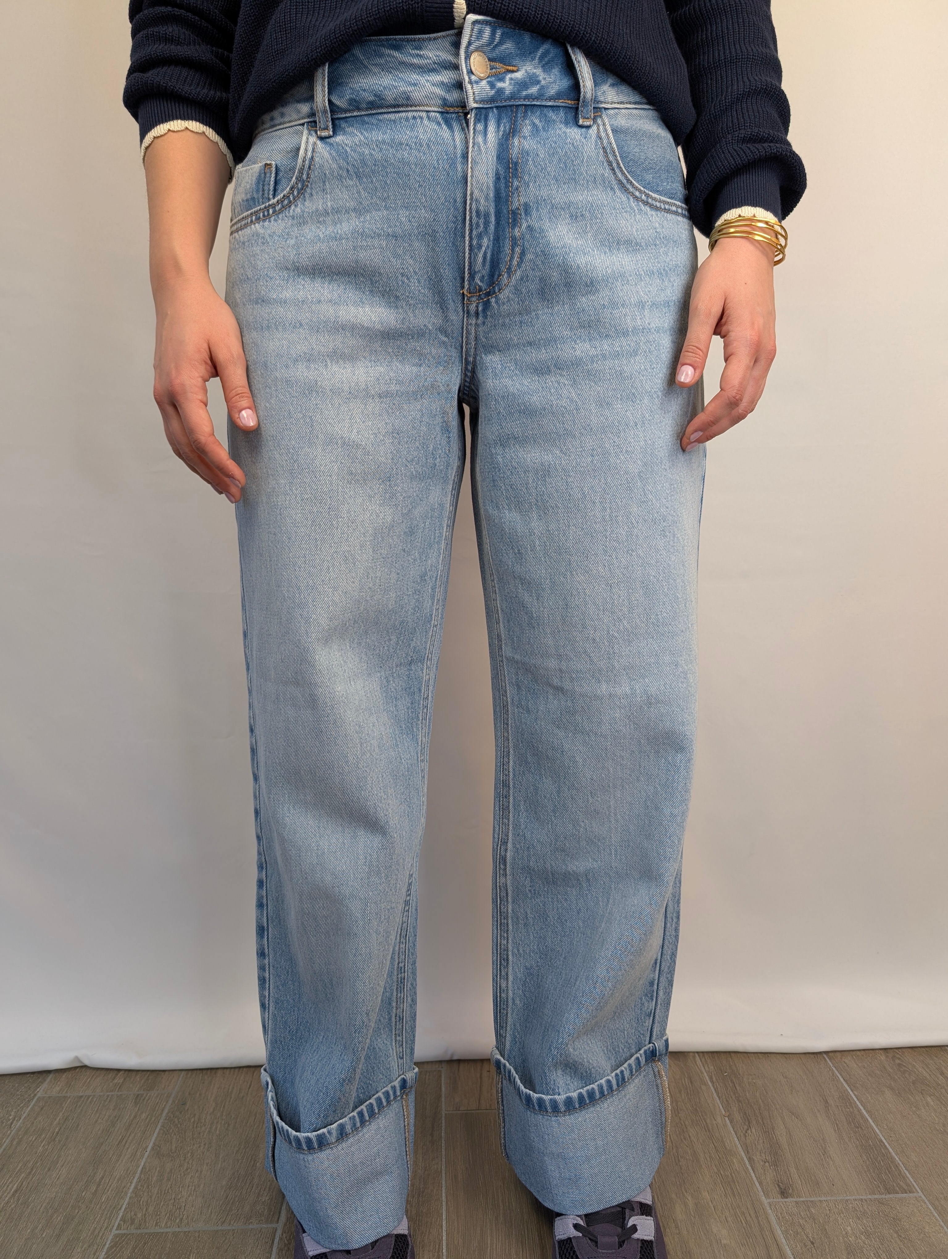 Jeans wide leg risvolto Rena AWARE