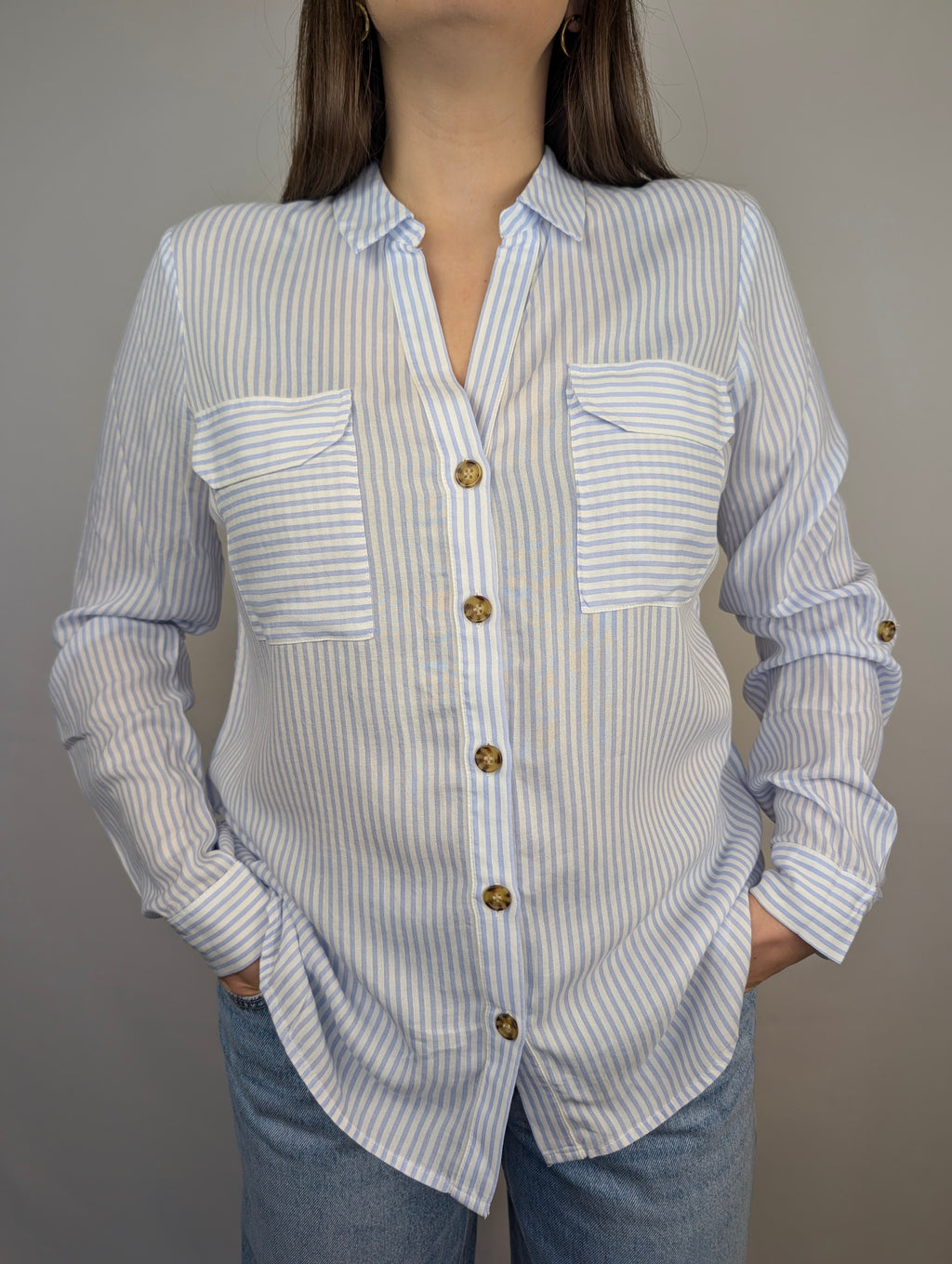 Camicia a righe taschine VEROMODA