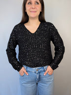 Maglia scollo v paliettes VEROMODA