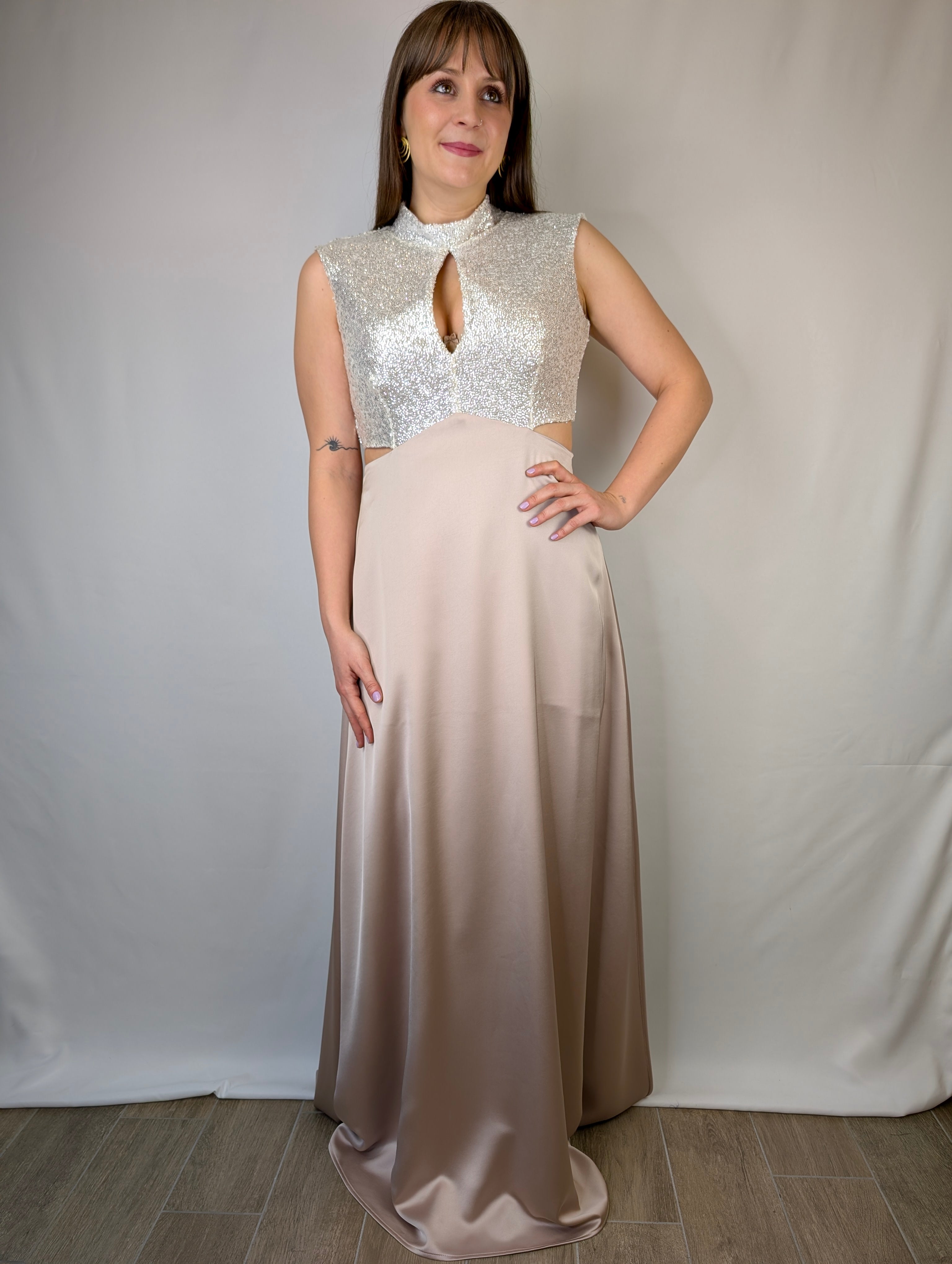 Abito cut-out paliettes RINASCIMENTO