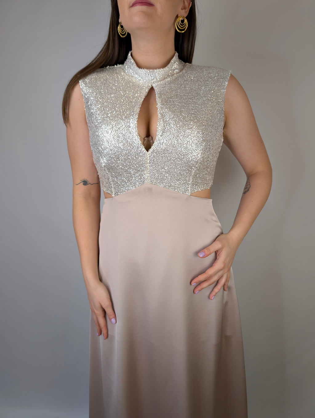 Abito cut-out paliettes RINASCIMENTO