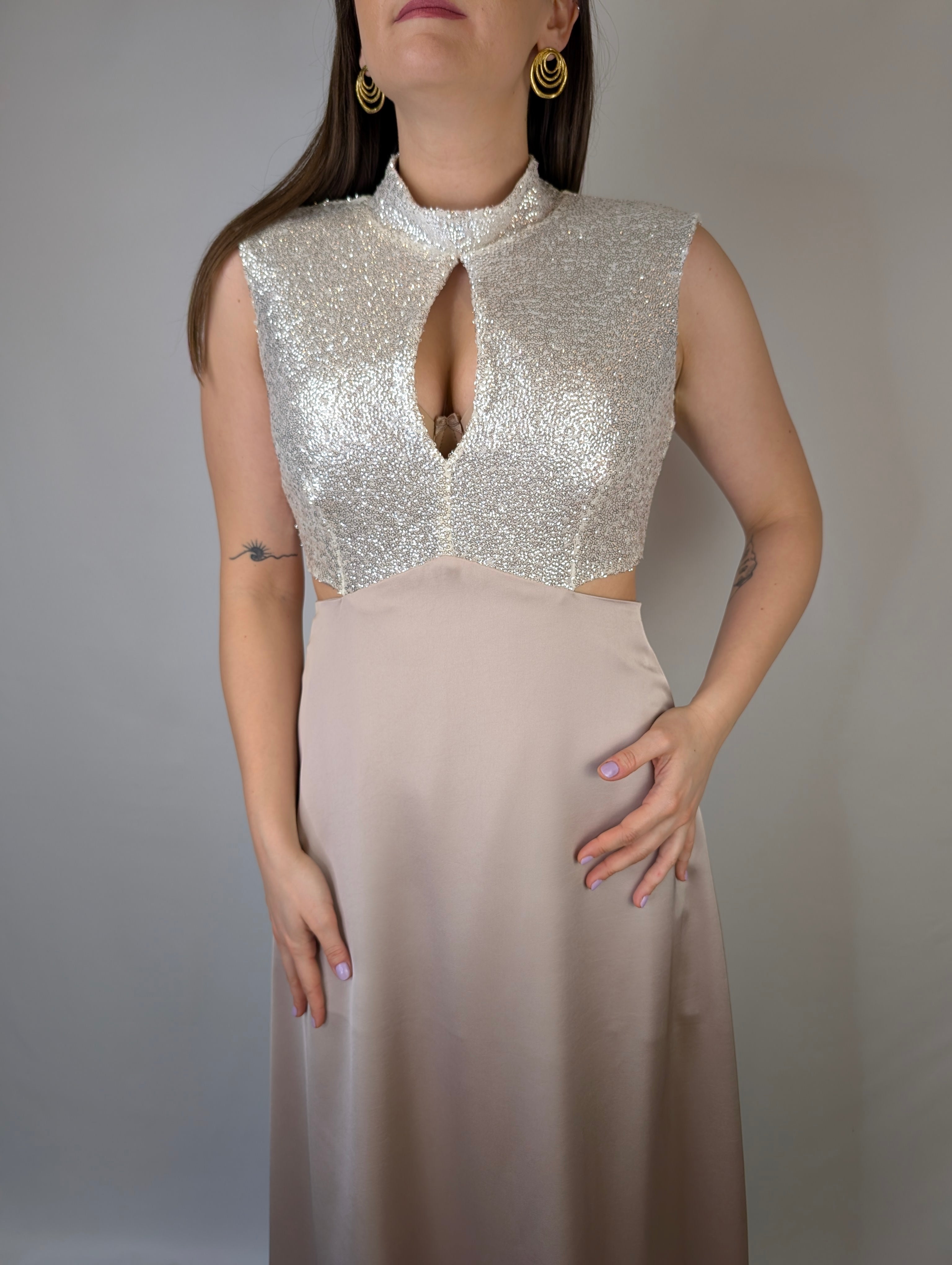 Abito cut-out paliettes RINASCIMENTO