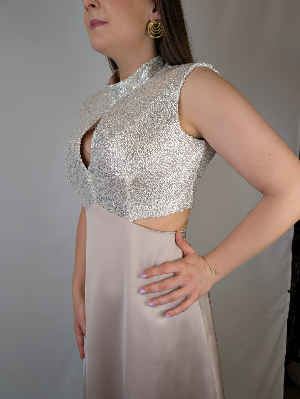 Abito cut-out paliettes RINASCIMENTO