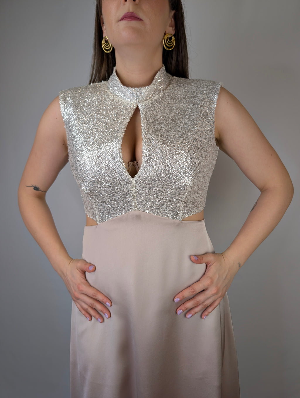 Abito cut-out paliettes RINASCIMENTO