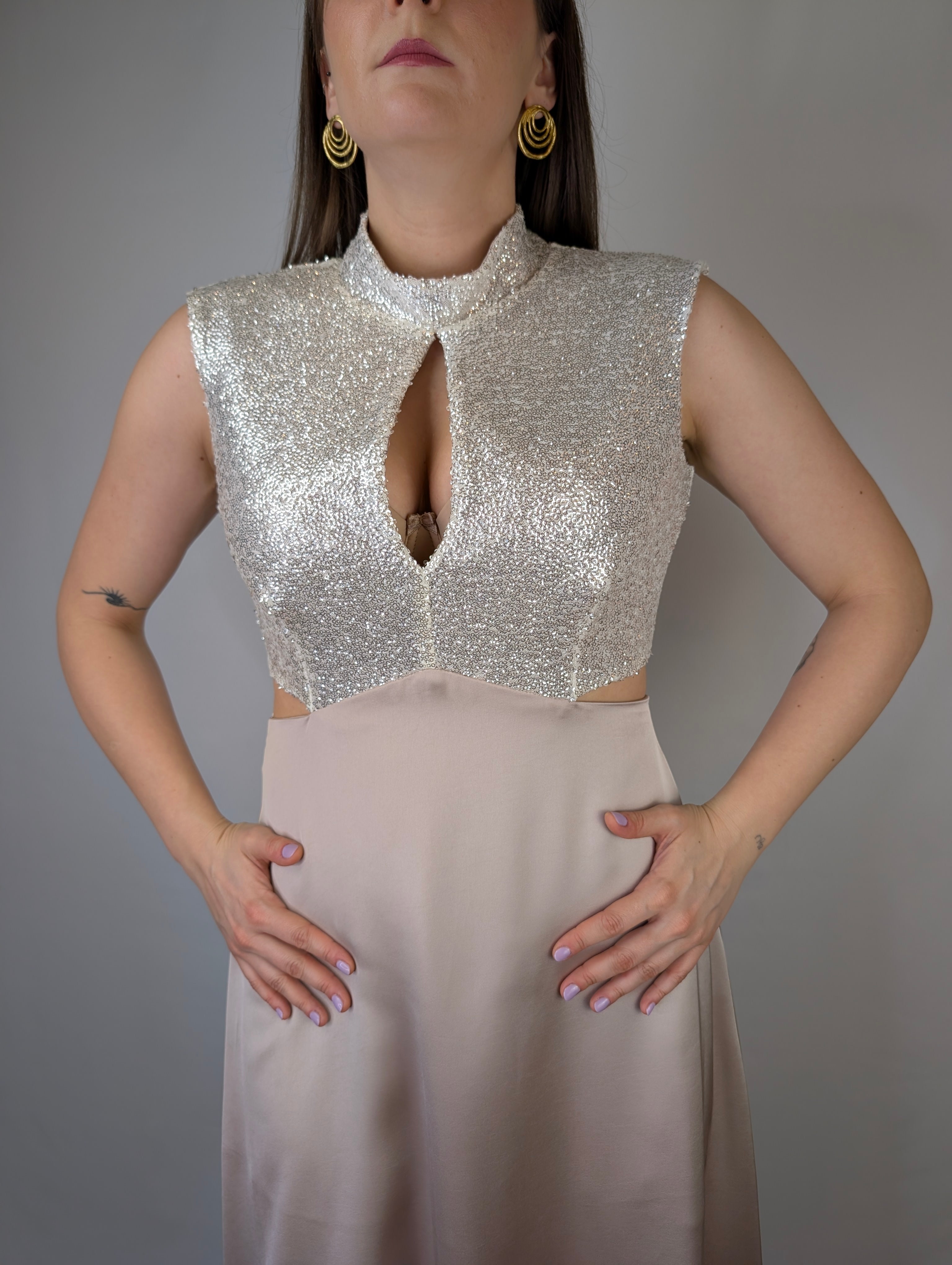 Abito cut-out paliettes RINASCIMENTO