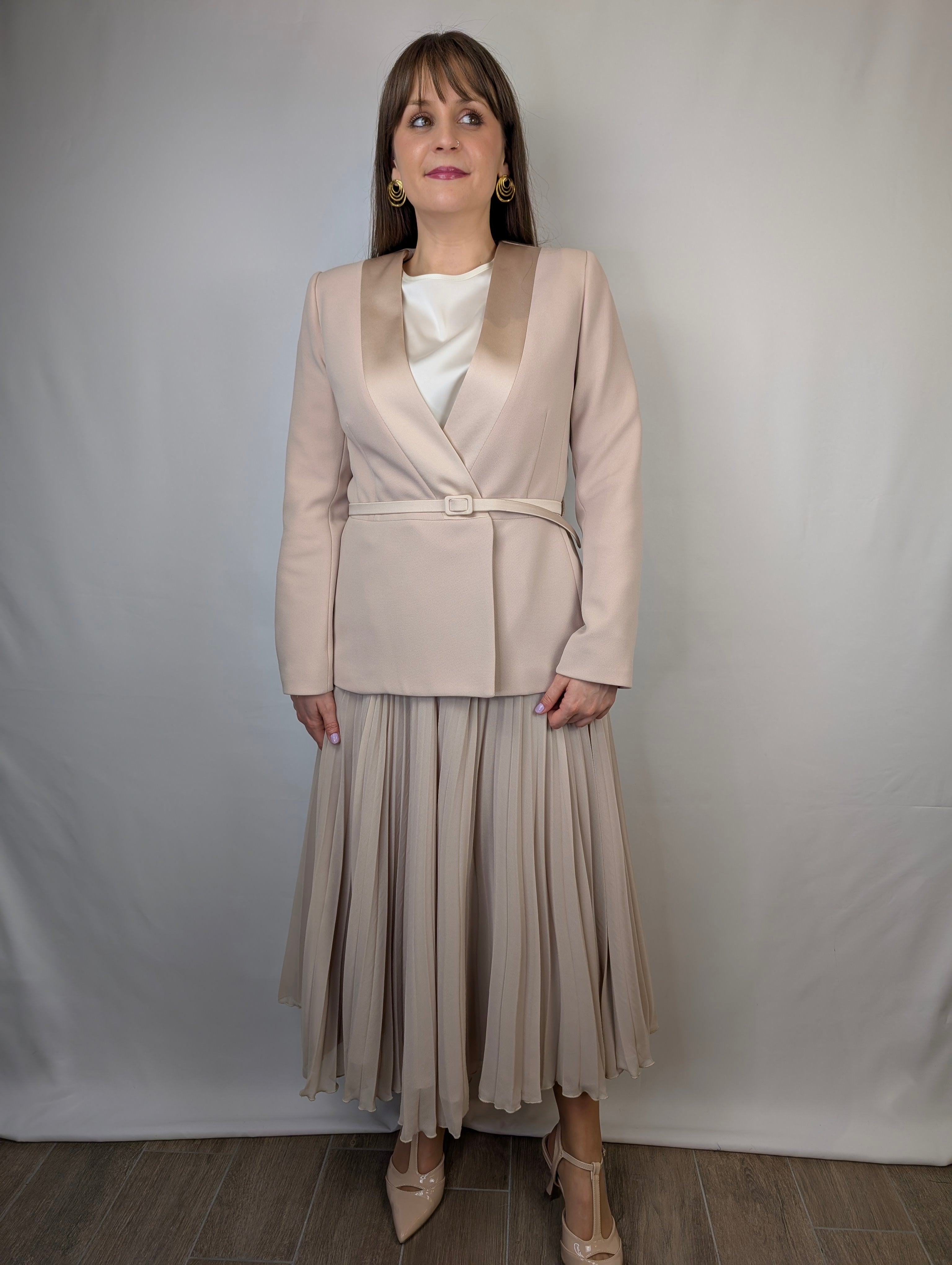 Giacca raso cinturino RINASCIMENTO