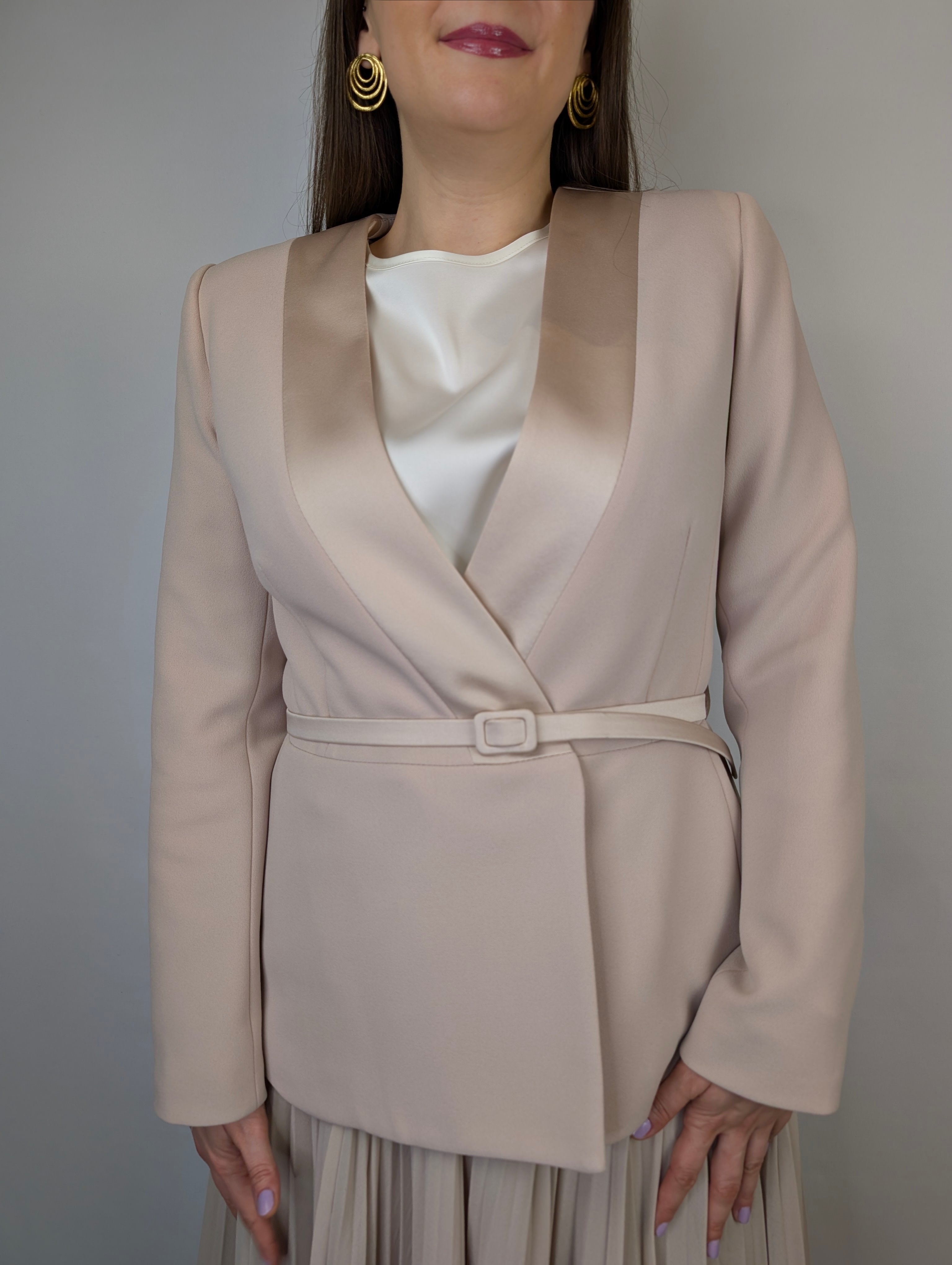 Giacca raso cinturino RINASCIMENTO