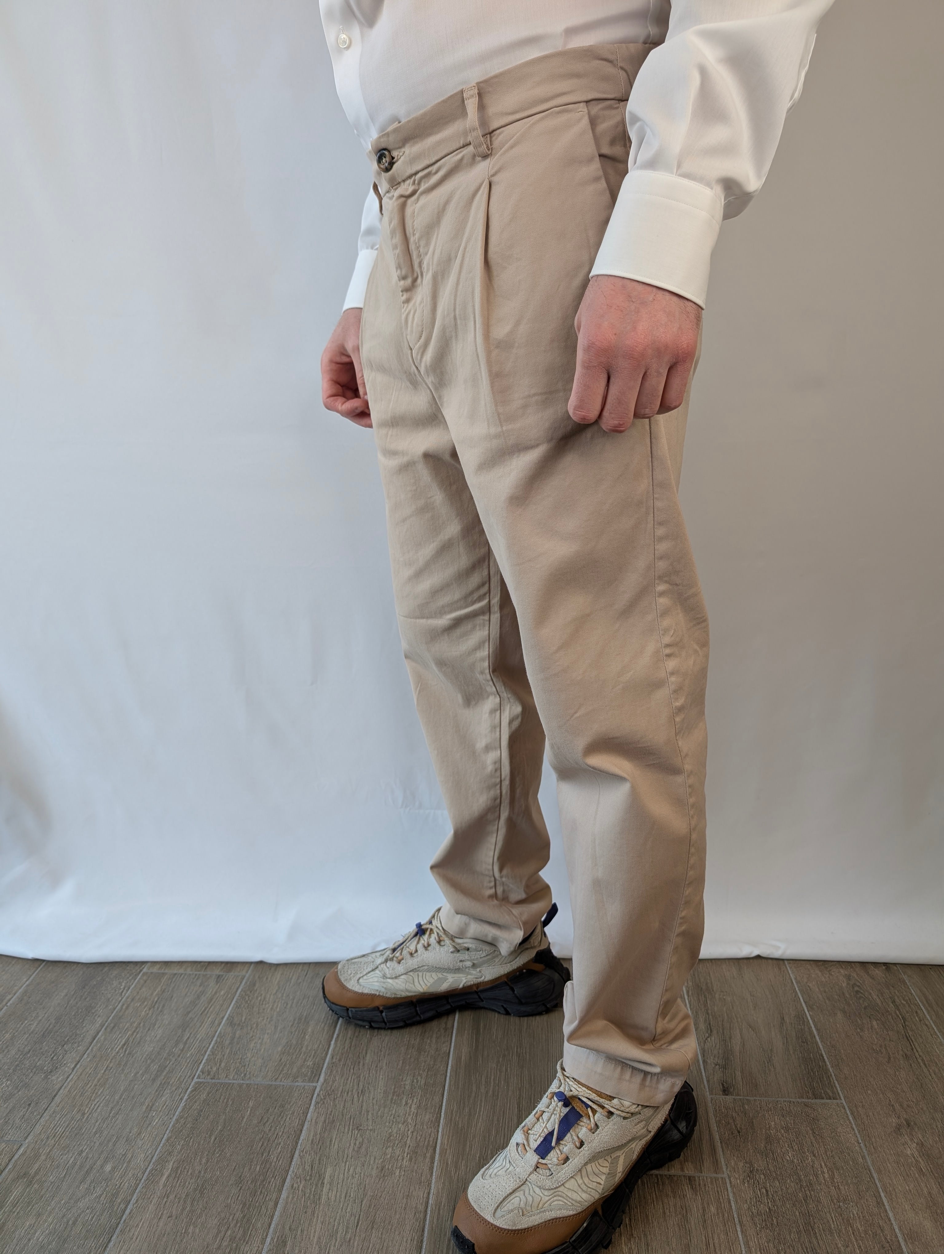 Pantalone pinces ed elastico PHILO TINTO