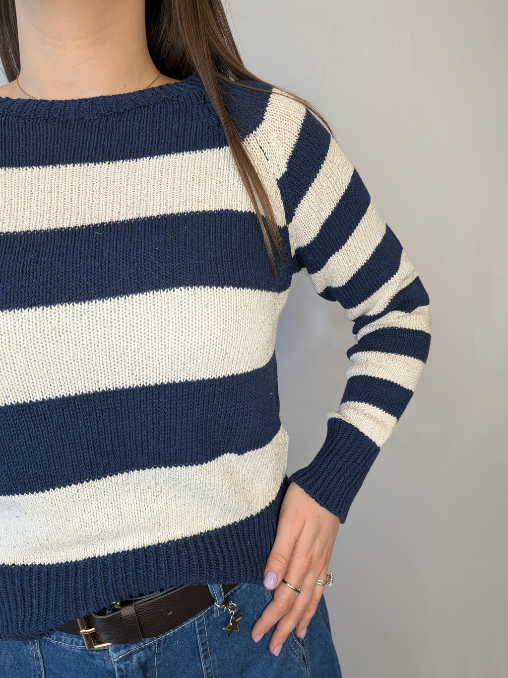 Maglia righe lurex MIDI