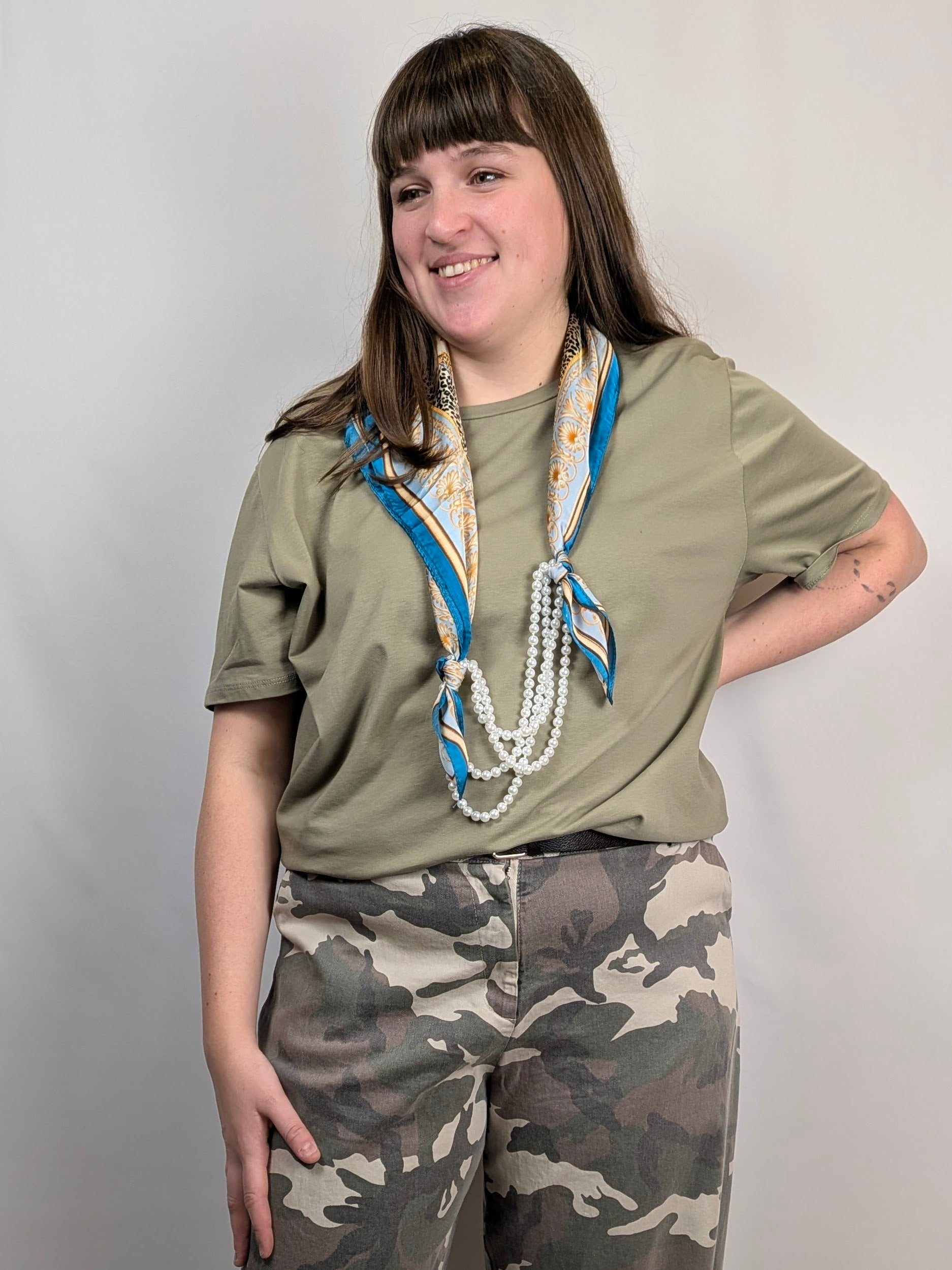 T-shirt foulard/collana SUSY STAR CURVY