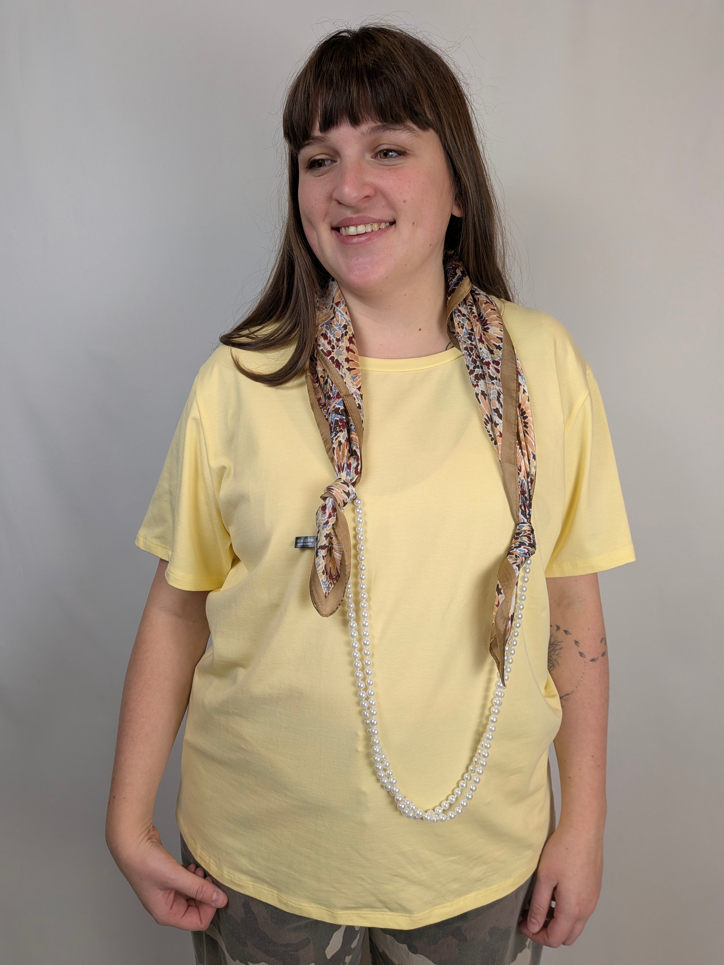 T-shirt foulard/collana SUSY STAR CURVY