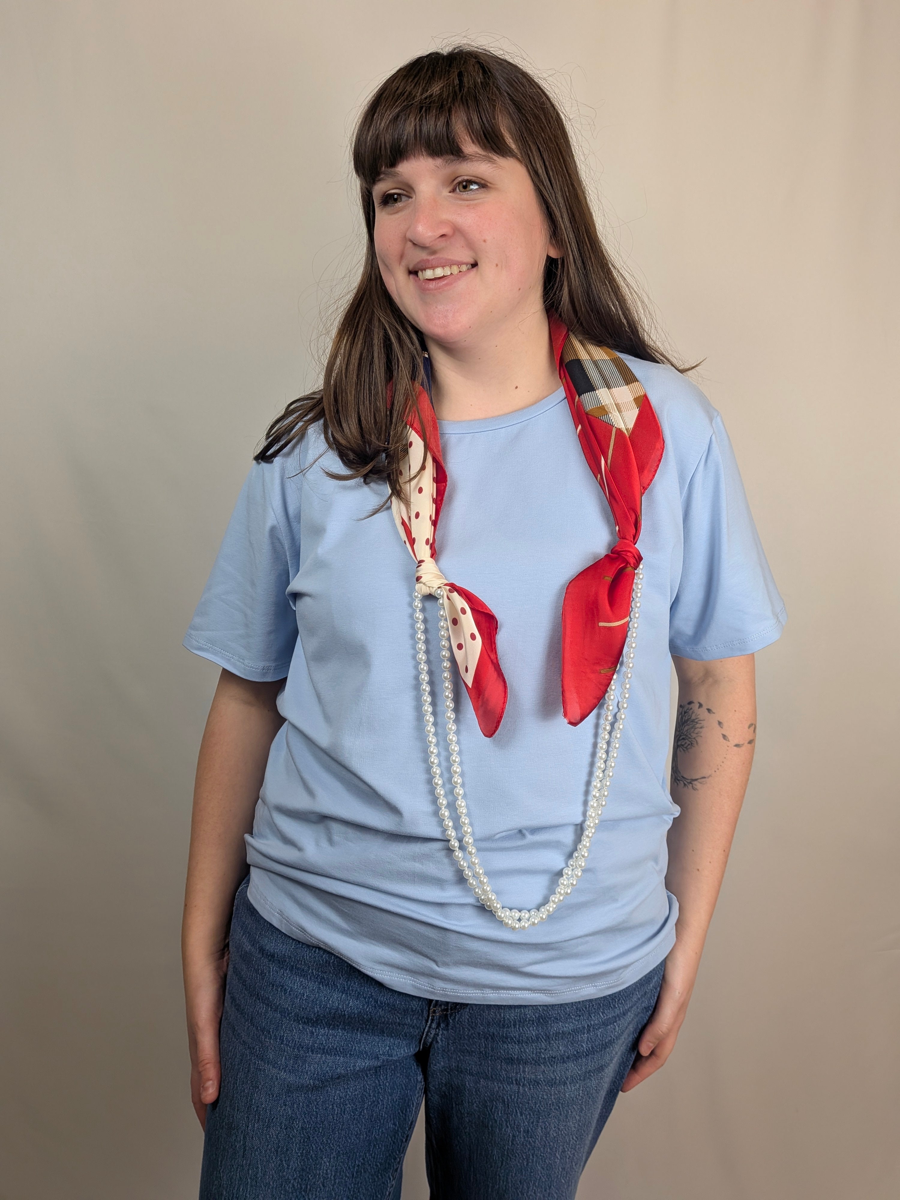 T-shirt foulard/collana SUSY STAR CURVY