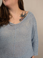 Maglia lurex scollo v rete SUSY STAR CURVY