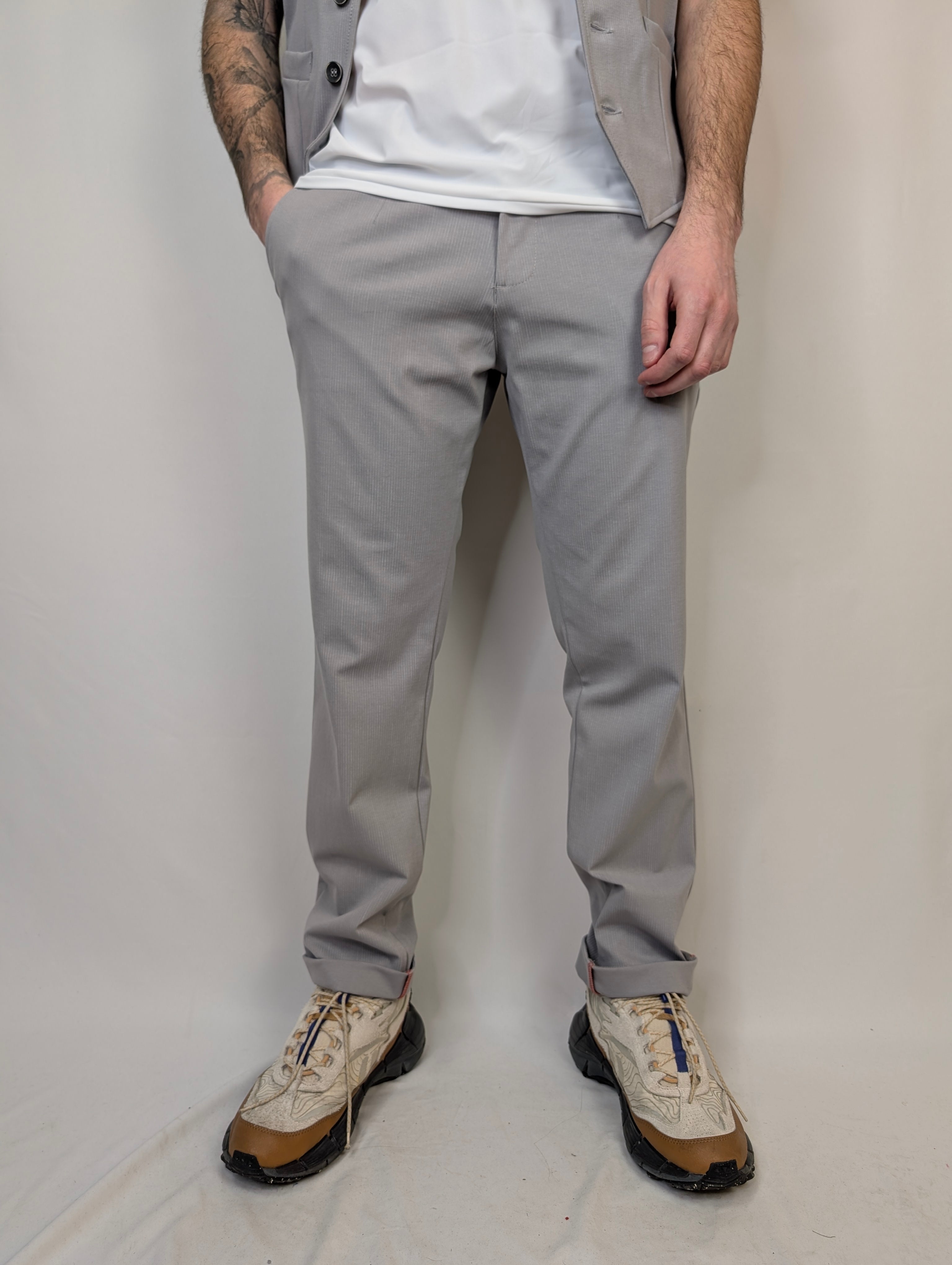 Pantalone bi-stretch rigato ANDY DON B