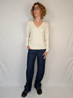 Maglia scollo v punto spugna VEROMODA