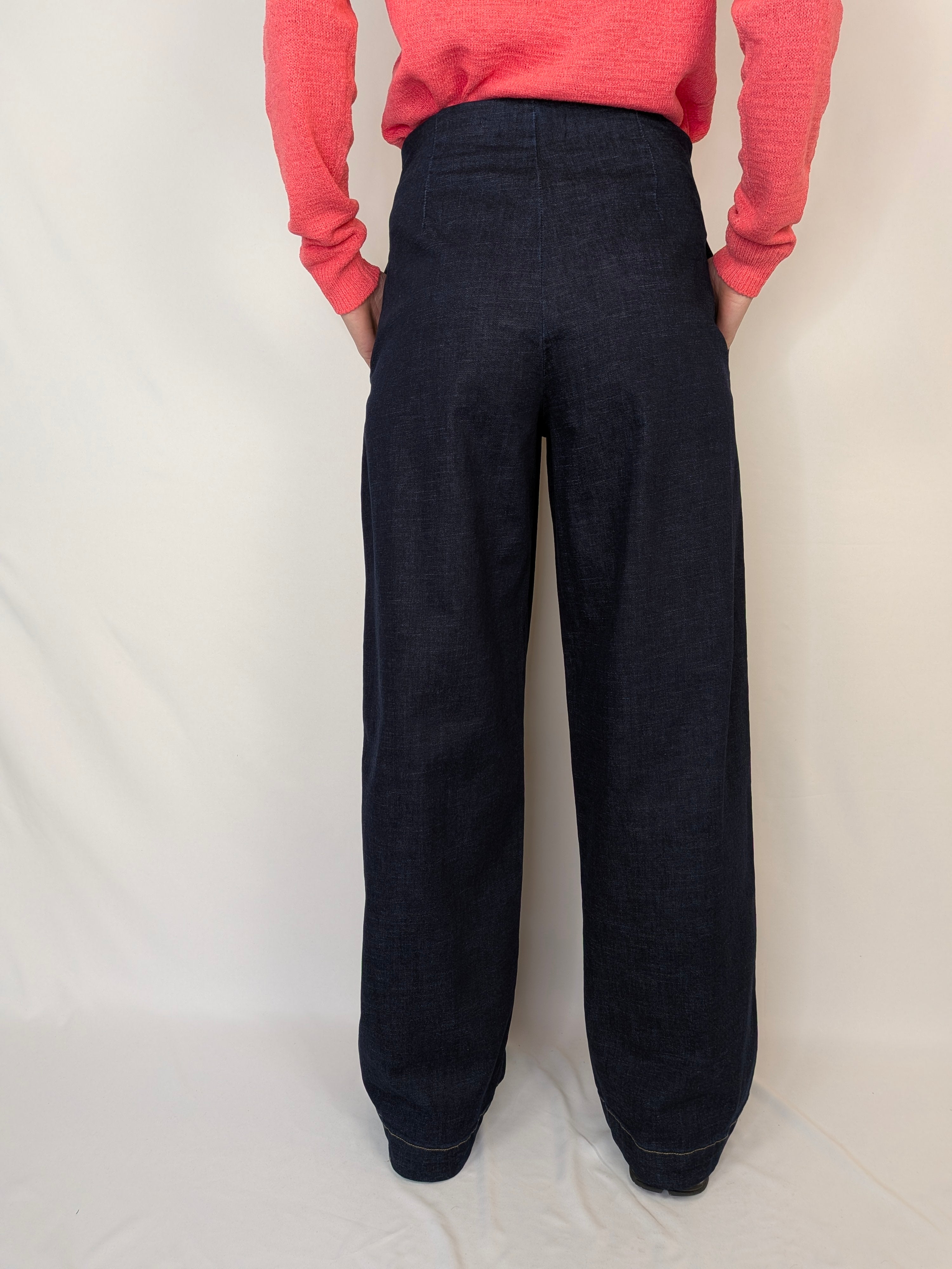 Jeans sailor pinces palazzo CHIARA D'ALBA