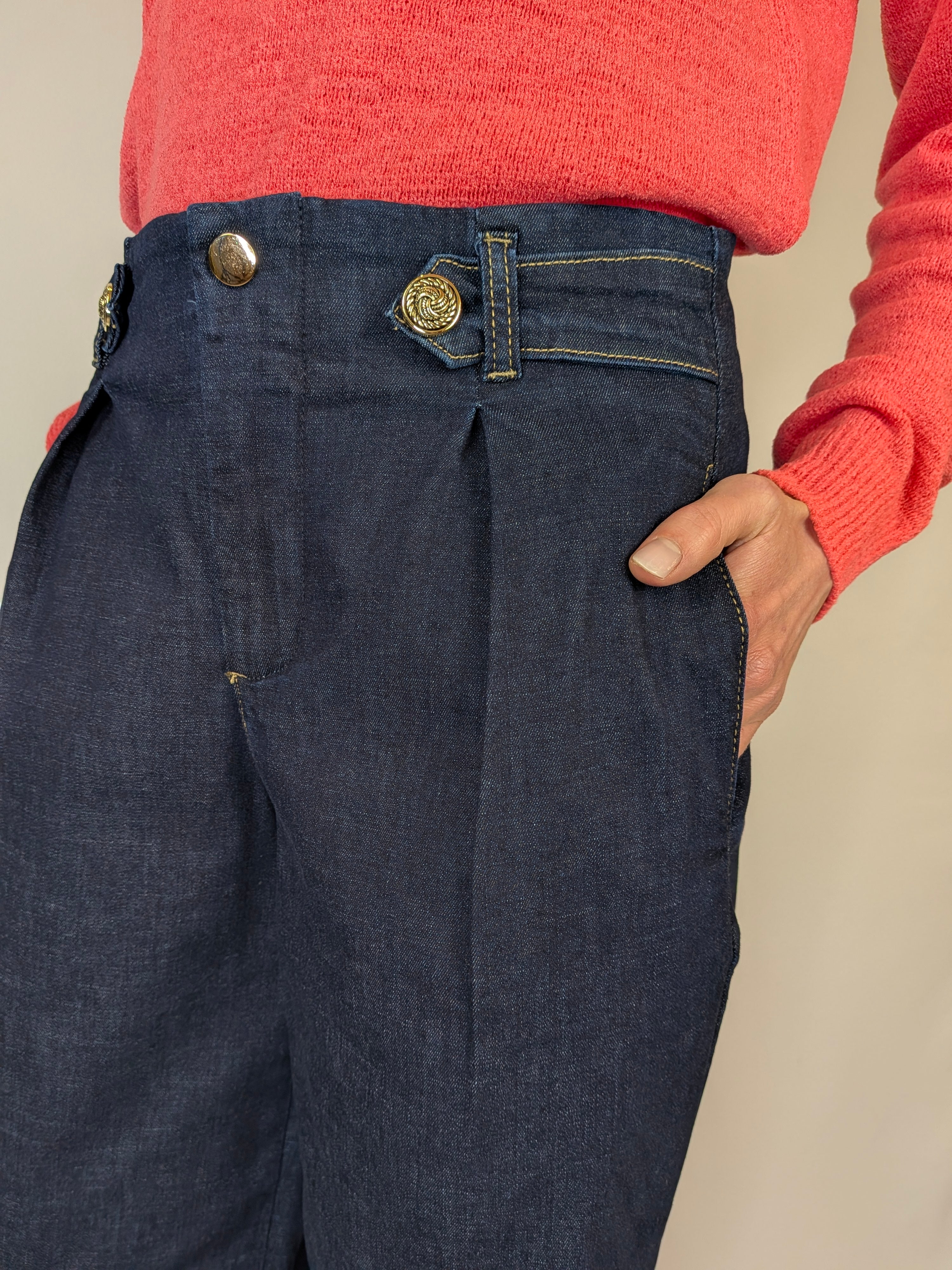 Jeans sailor pinces palazzo CHIARA D'ALBA