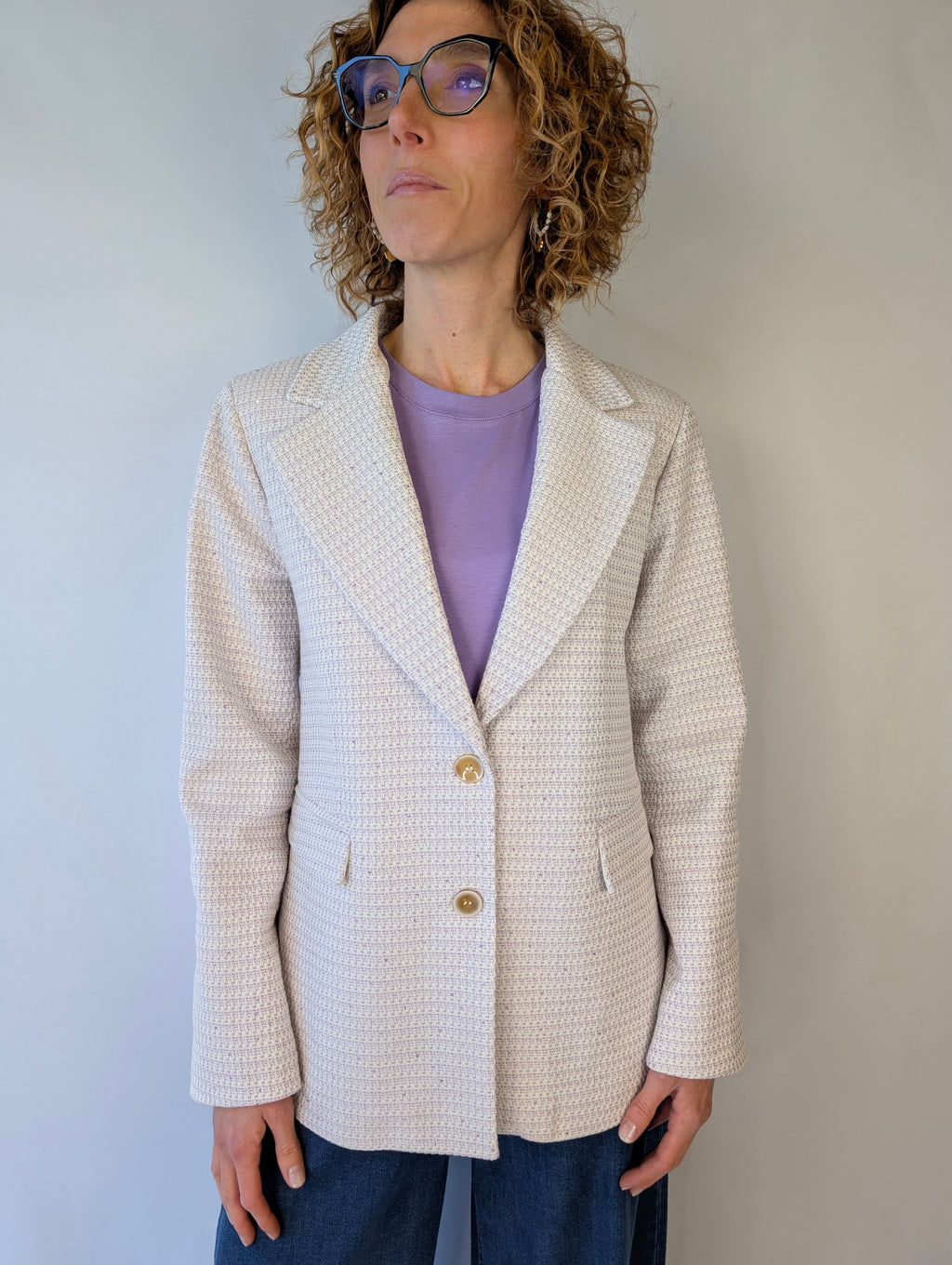 Giacca tweed paliettes SUSY MIX