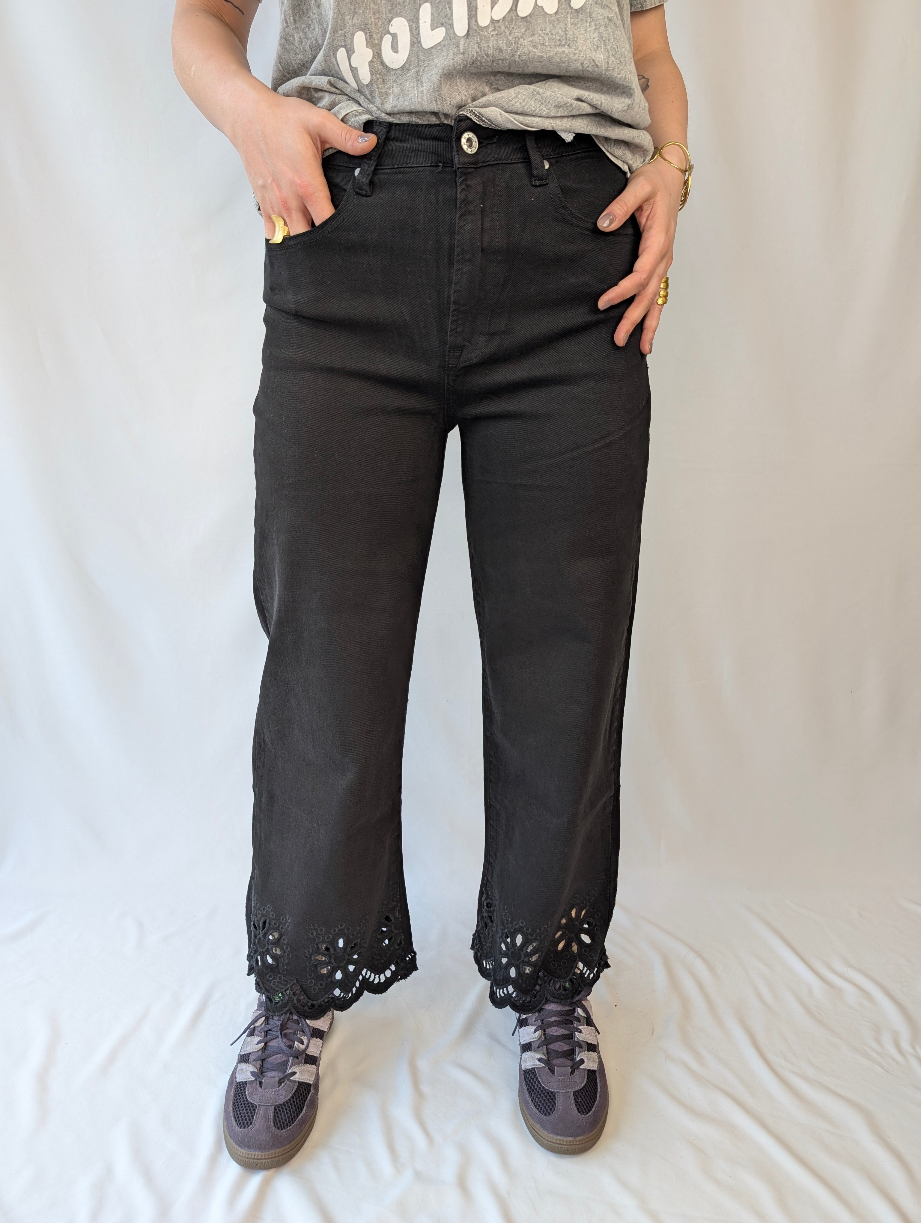 Jeans orlo ricamato DA GIORGIA