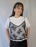 T-shirt canotta pizzo TWO-WAY
