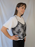 T-shirt canotta pizzo TWO-WAY