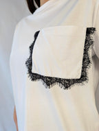 T-shirt tasca pizzo TWO WAY