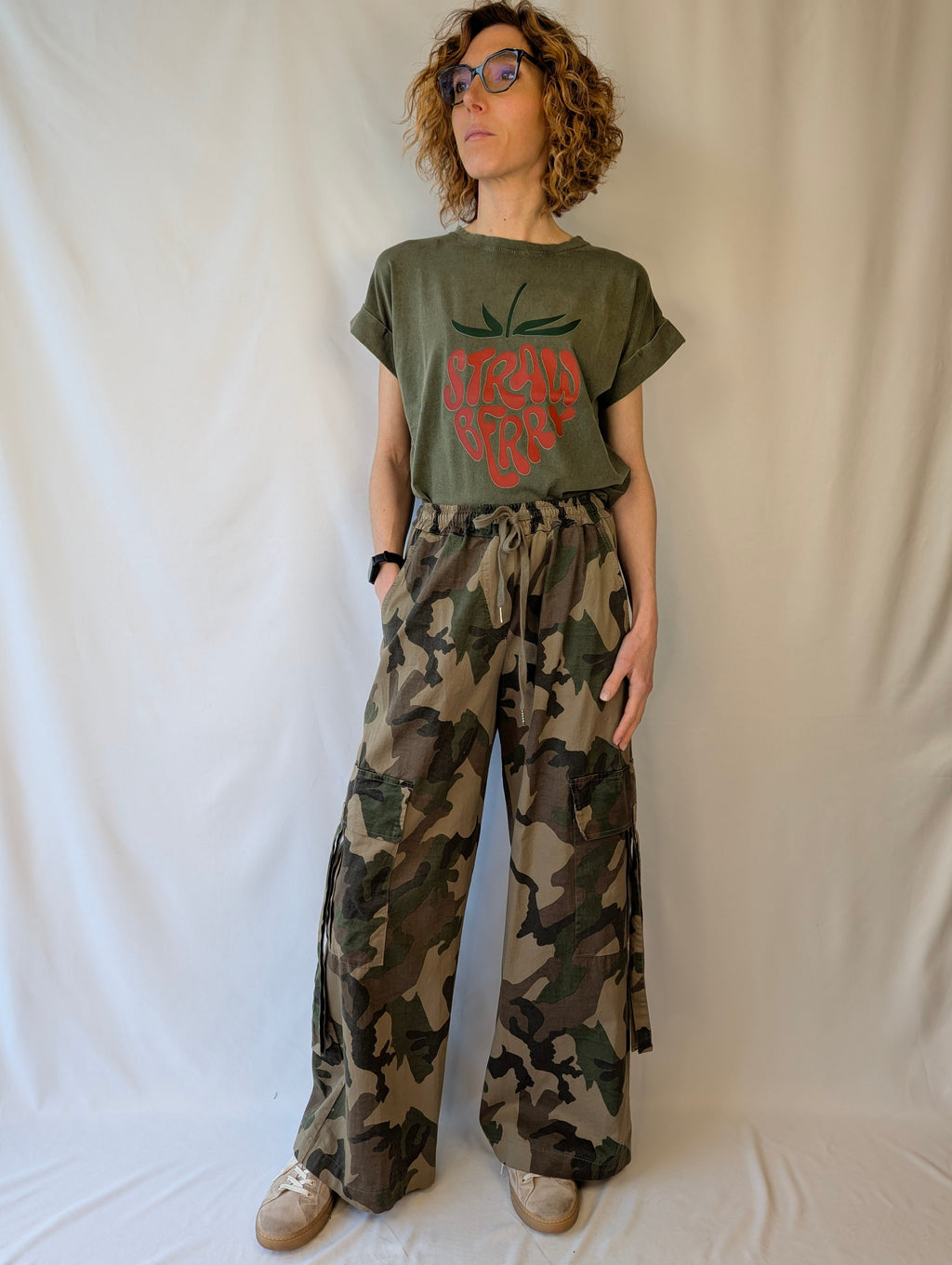 Pantalone cargo camouflage TWO WAY