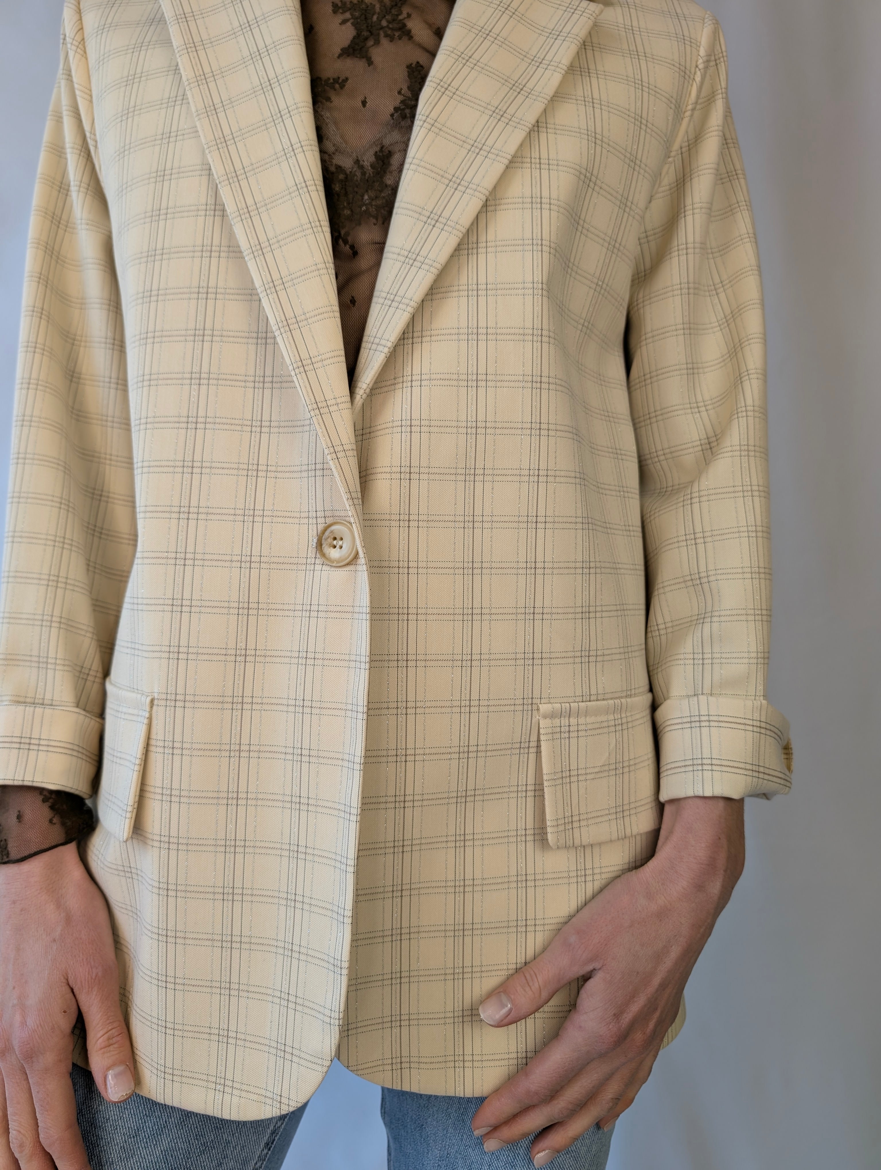 Giacca check lurex TWO WAY