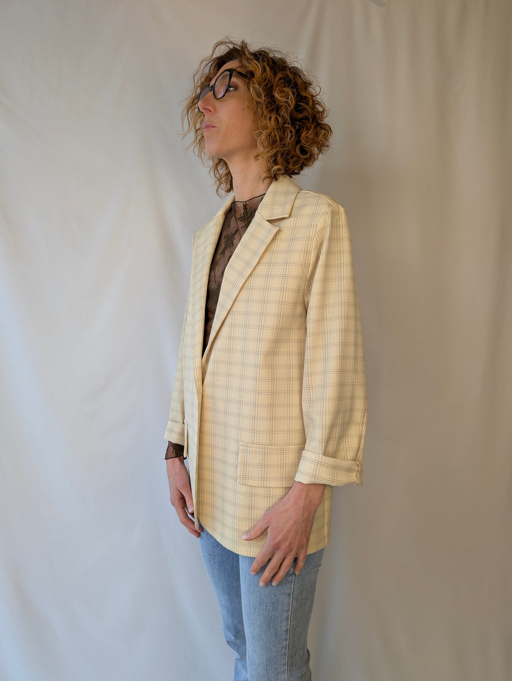 Giacca check lurex TWO WAY