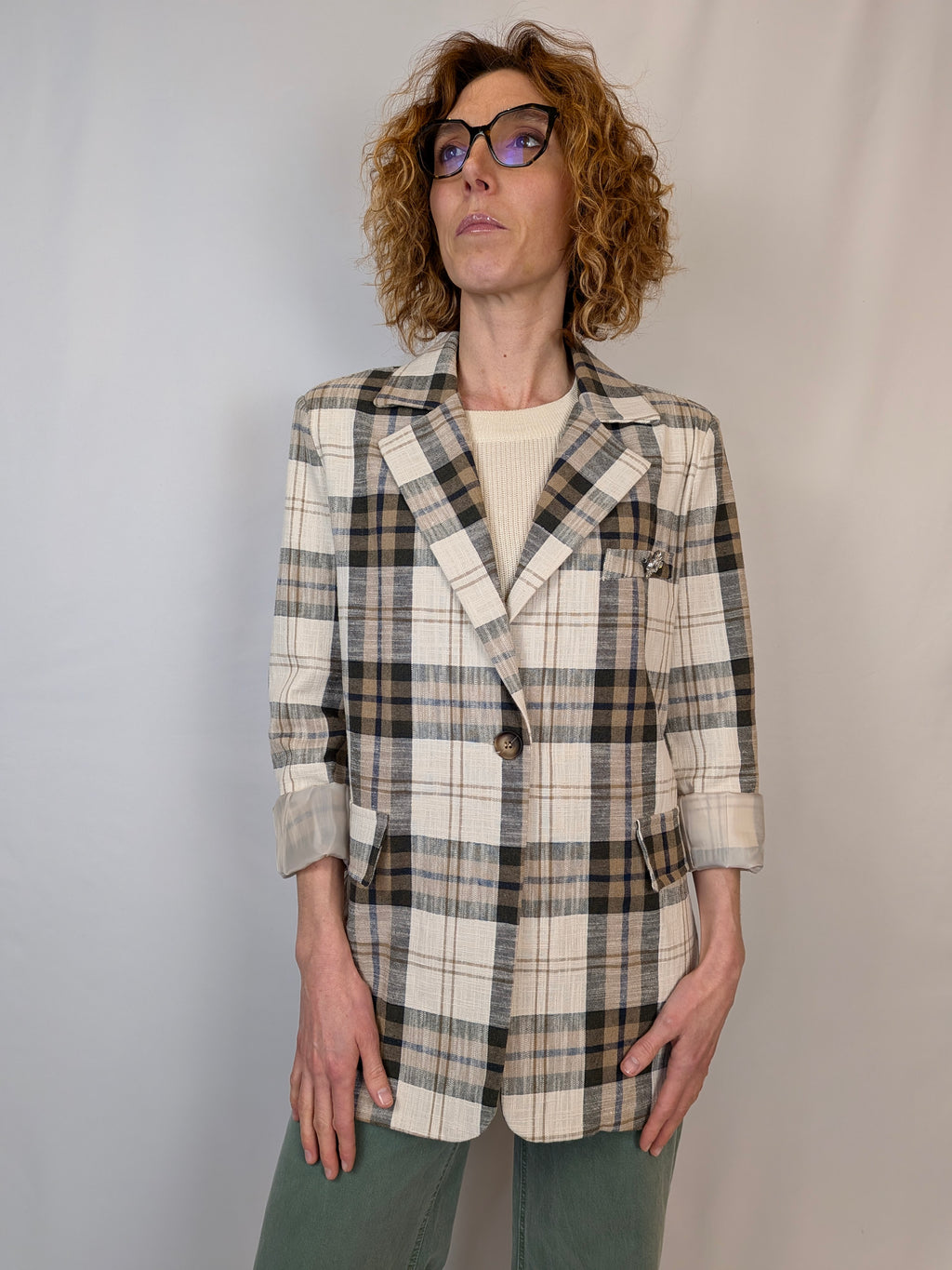 Blazer destrutturato check MYASTREET