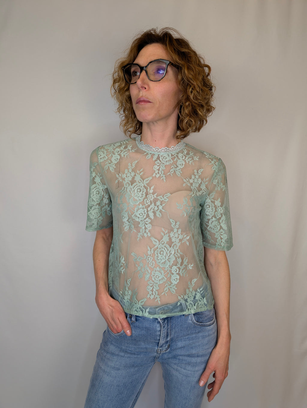 Casacca pizzo bottoncini SUSY MIX