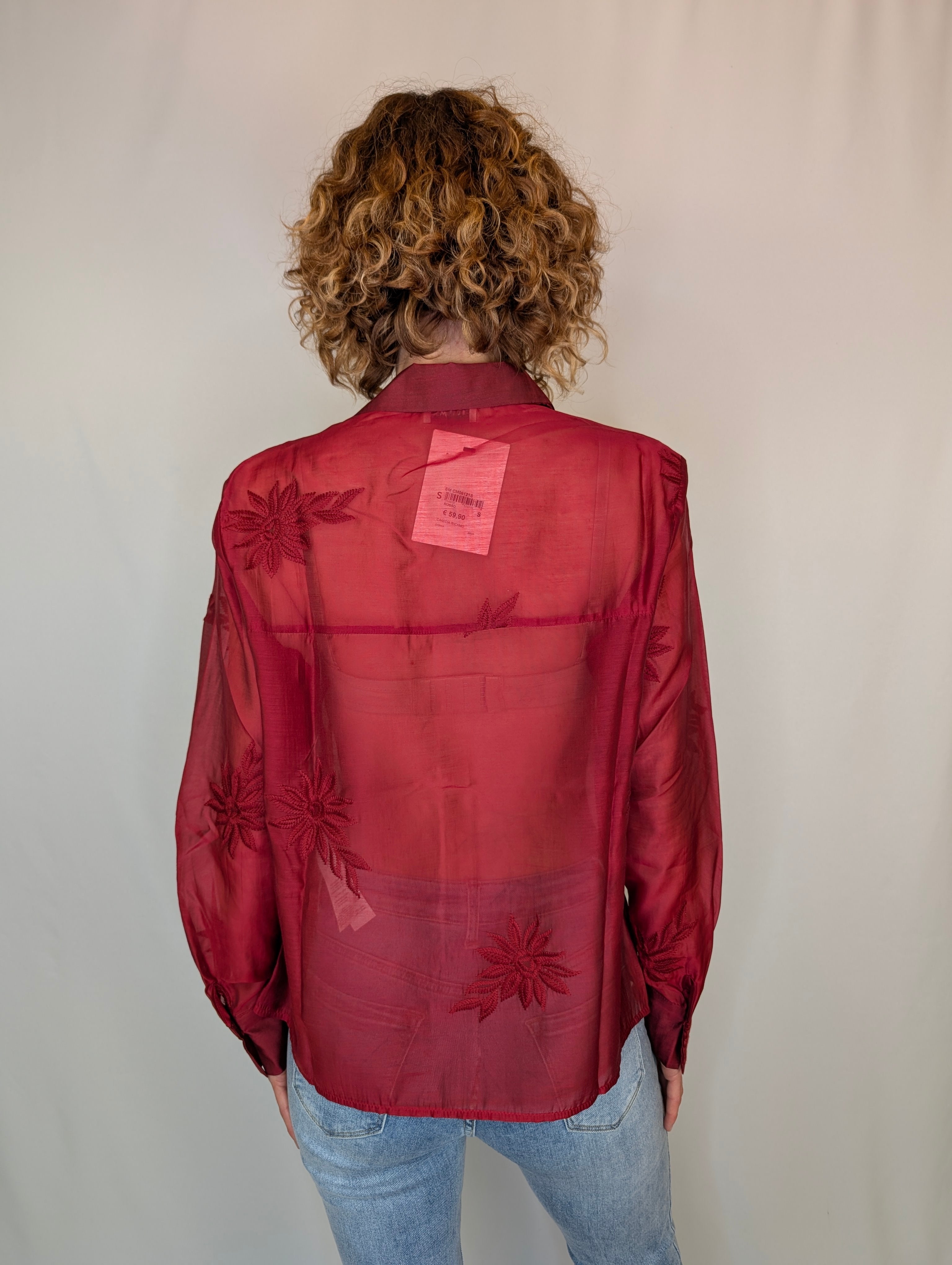 Camicia fiori ricamati SUSY MIX