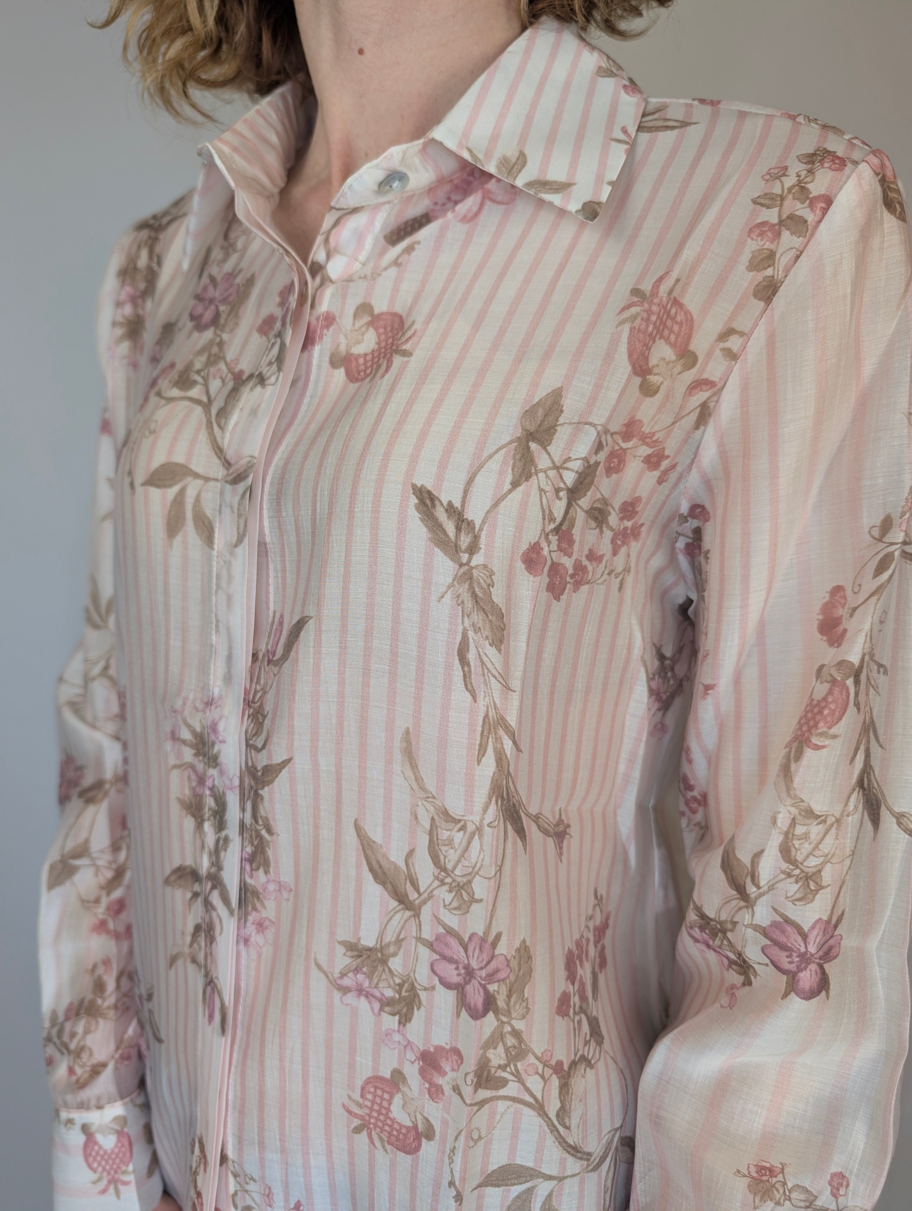 Camicia righe e fiori  SUSY MIX