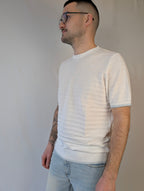 T-shirt filo righe CRANBERRY