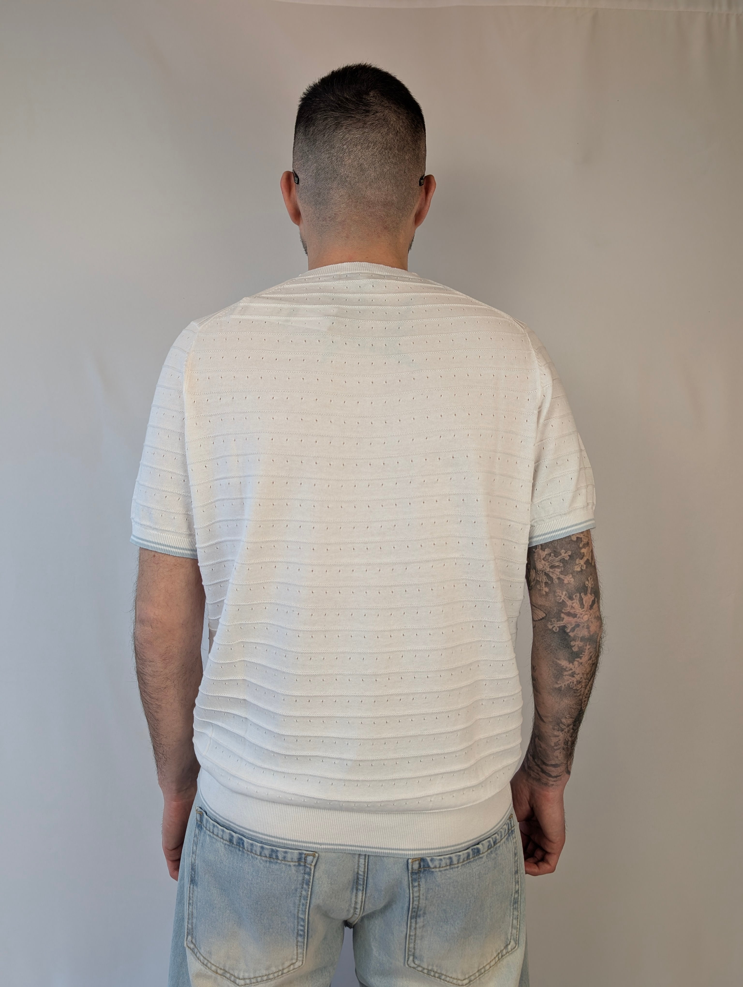 T-shirt filo righe CRANBERRY