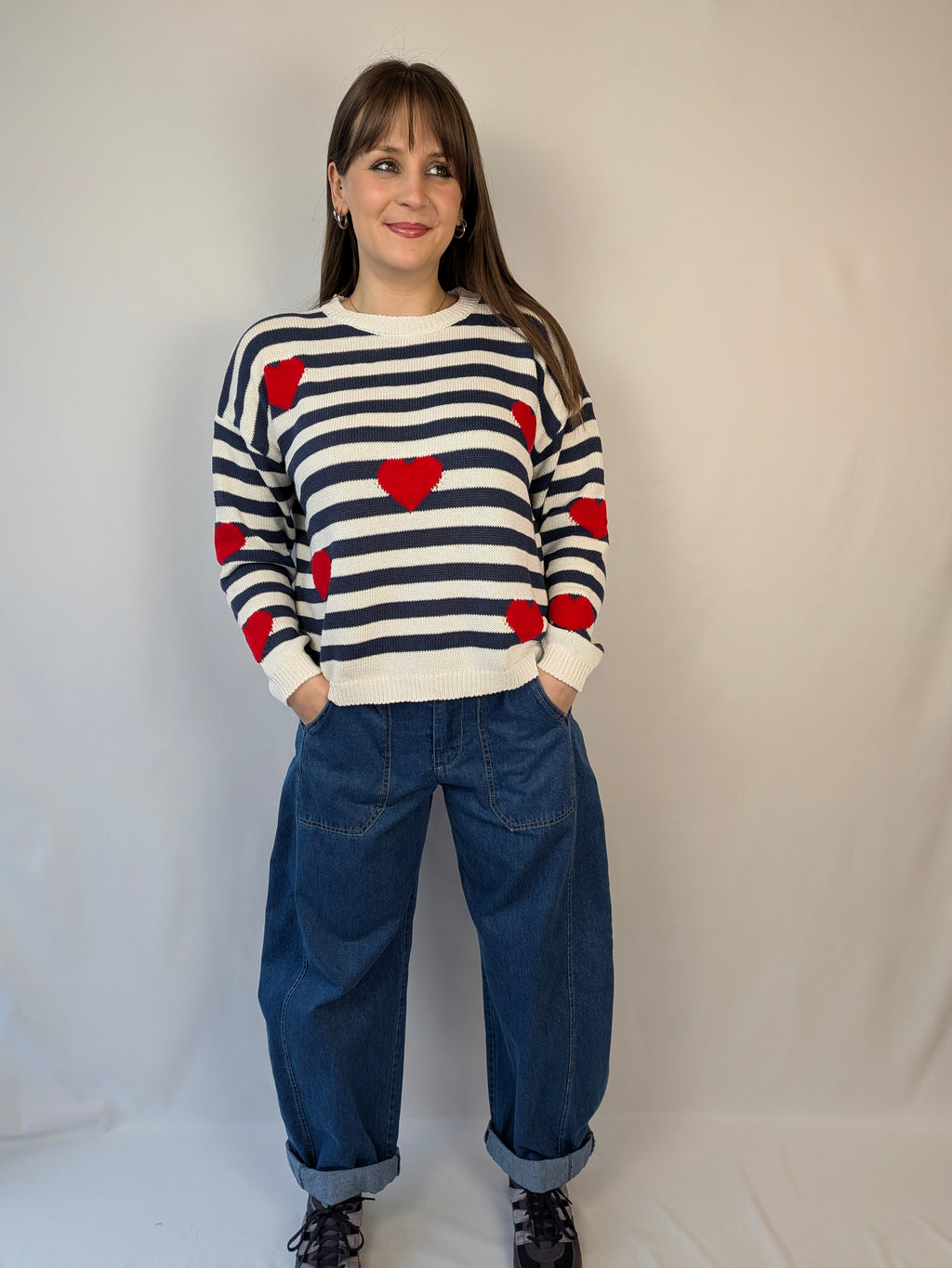 Maglia cuori righe SUSY MIX