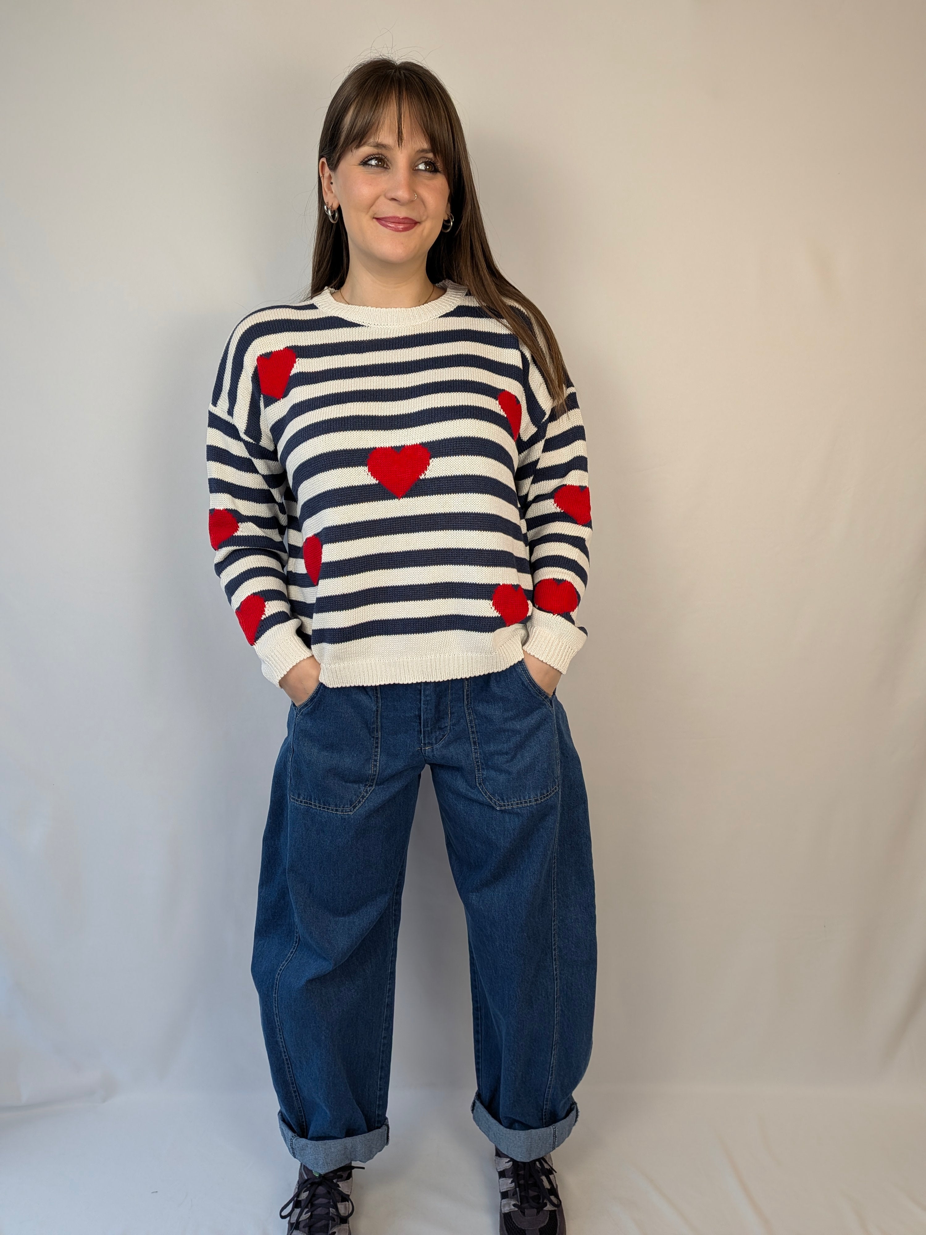 Maglia cuori righe SUSY MIX
