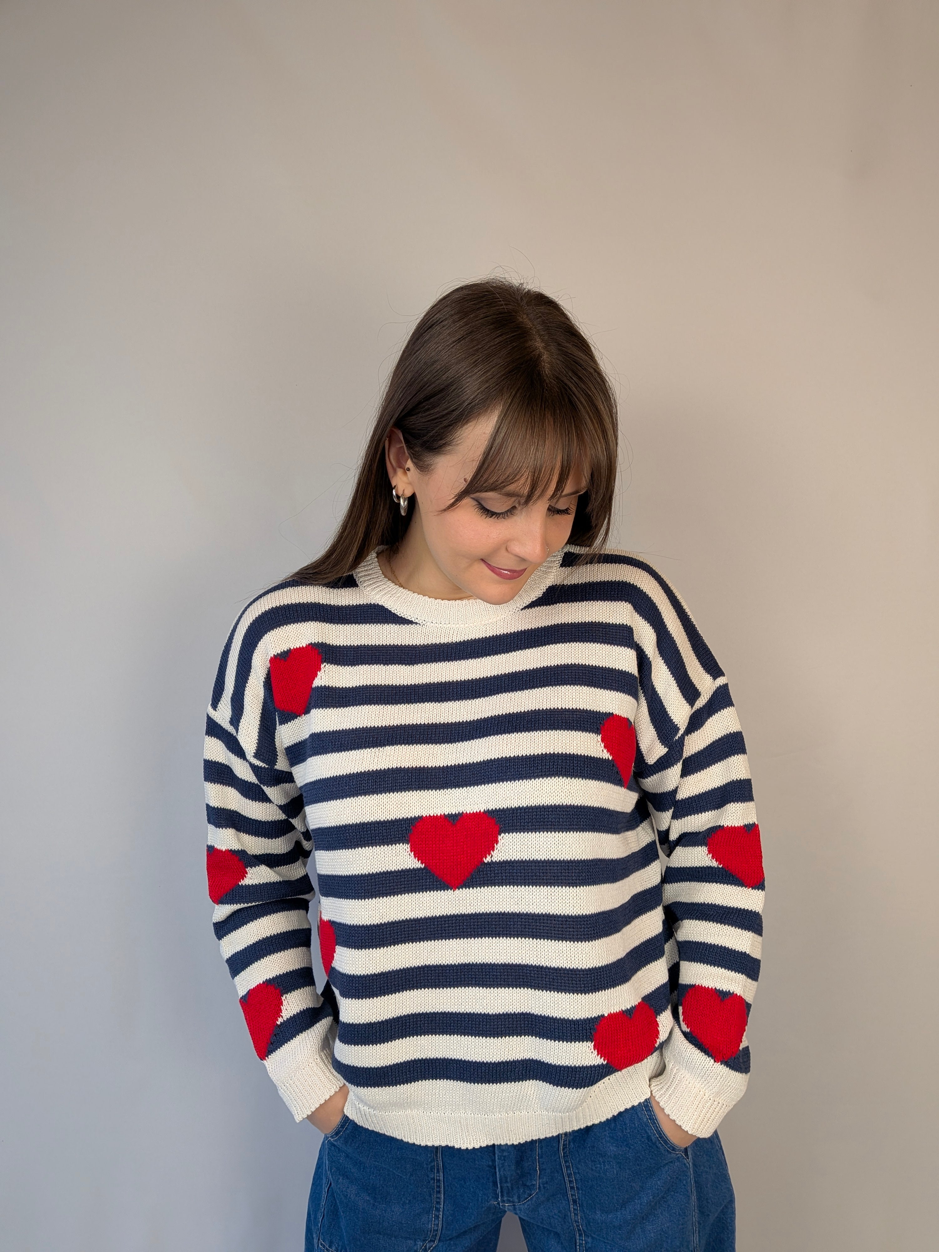 Maglia cuori righe SUSY MIX