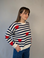 Maglia cuori righe SUSY MIX