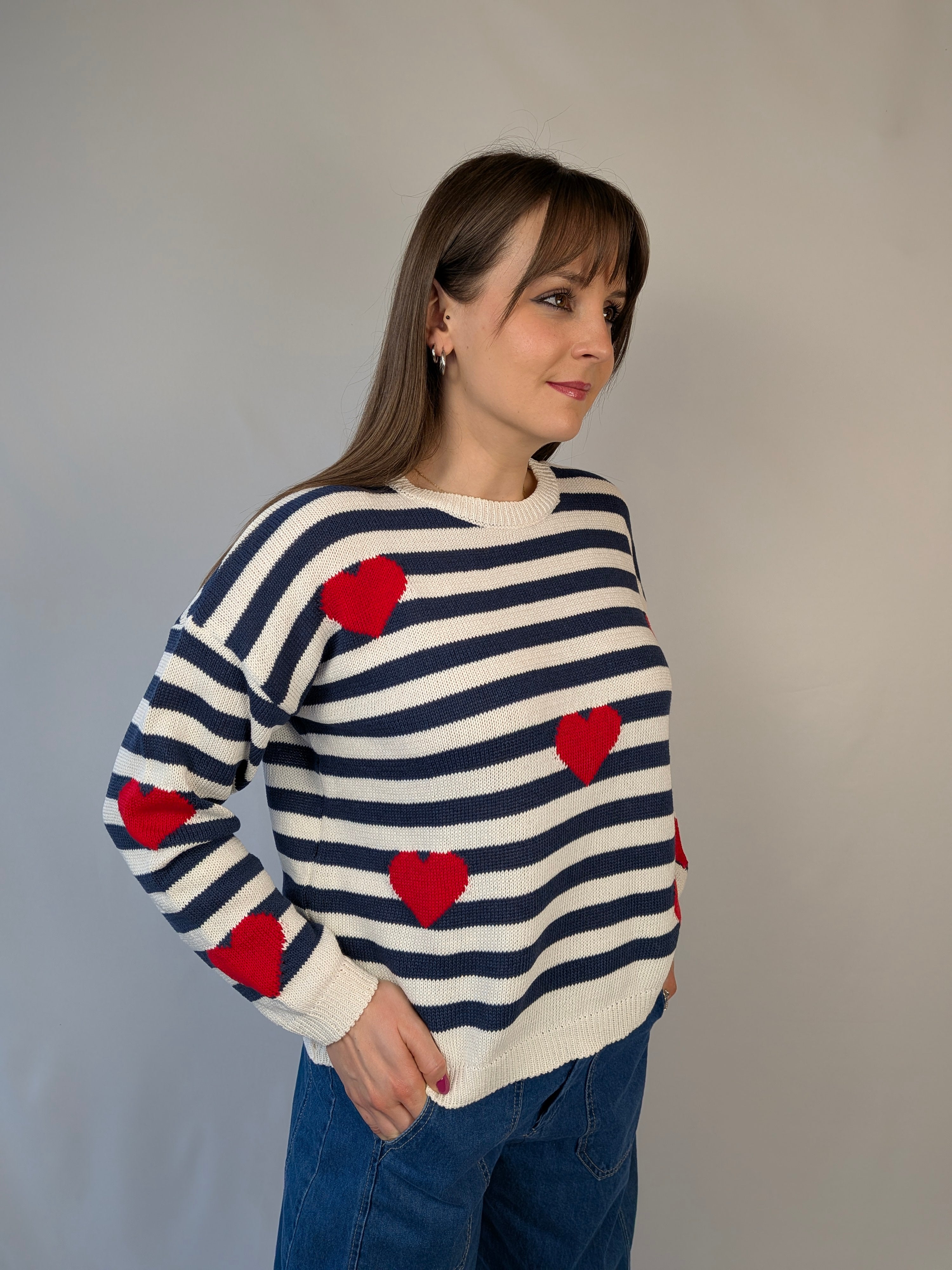 Maglia cuori righe SUSY MIX