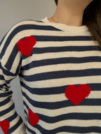 Maglia cuori righe SUSY MIX