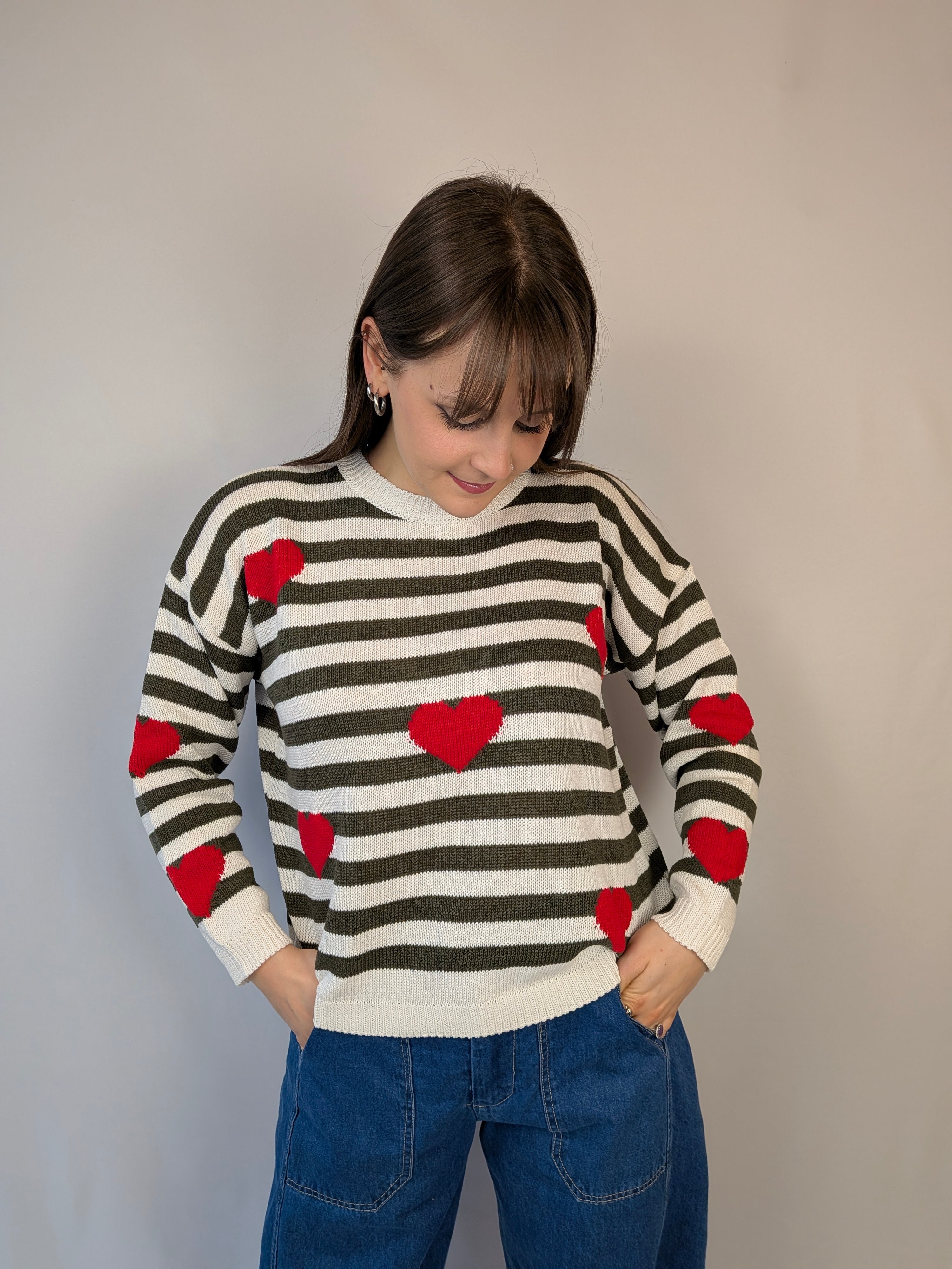 Maglia cuori righe SUSY MIX
