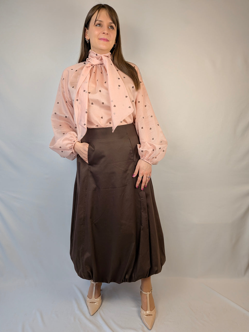 Blusa fiocco e cuori MYASTREET