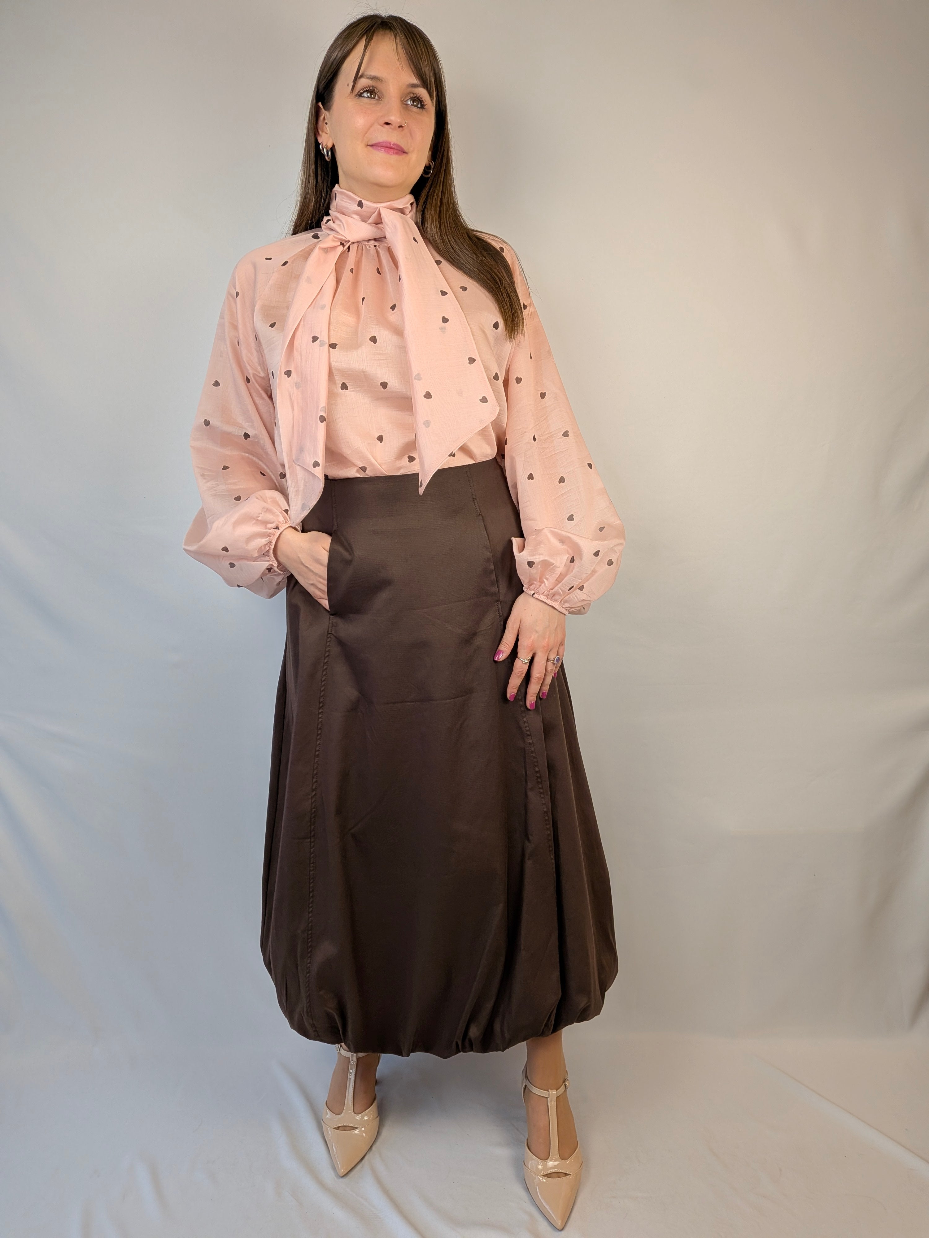 Blusa fiocco e cuori MYASTREET