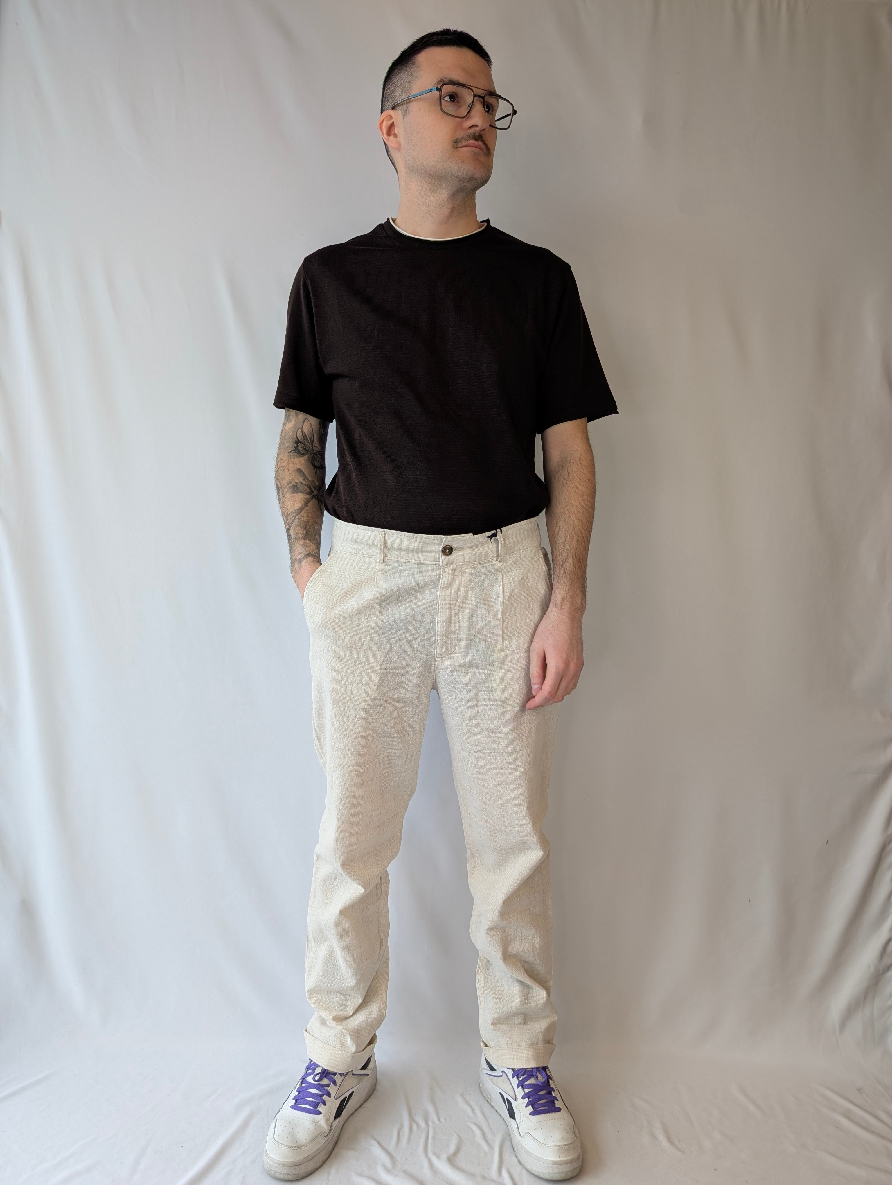 Pantalone 1 pinces check PHILO TINTO